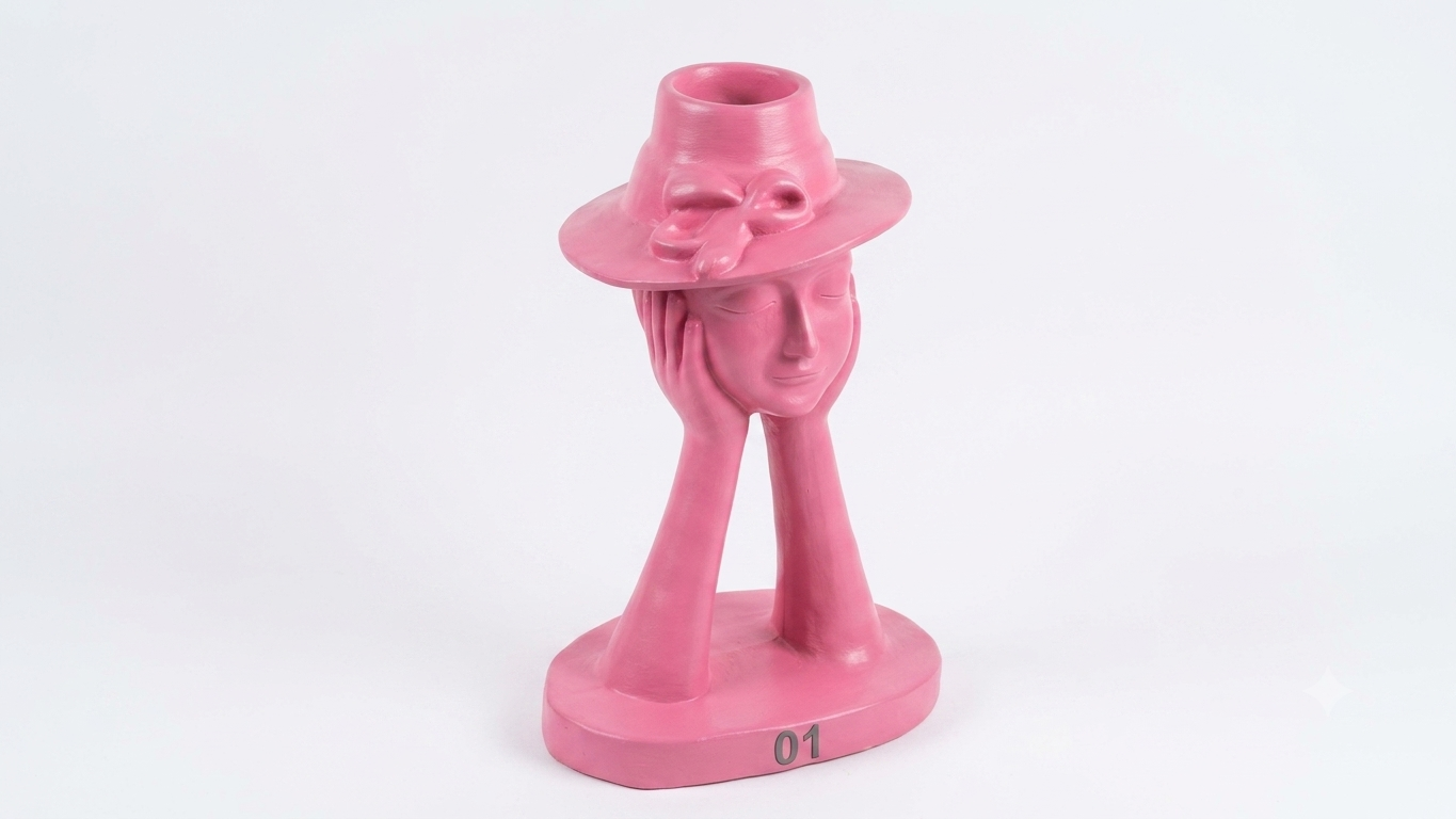 Lady Head Face Vase for Elegant Home and Event Décor