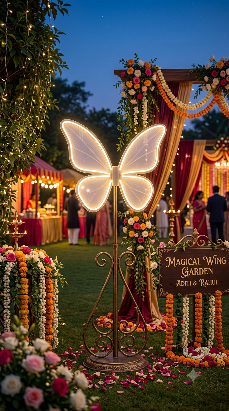 Premium Battery Fly Decoration for Wedding and Event Stages