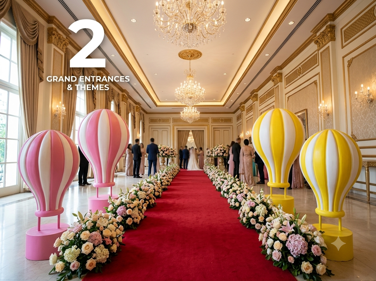 Premium Fiber Balloon Decoration for Wedding and Events