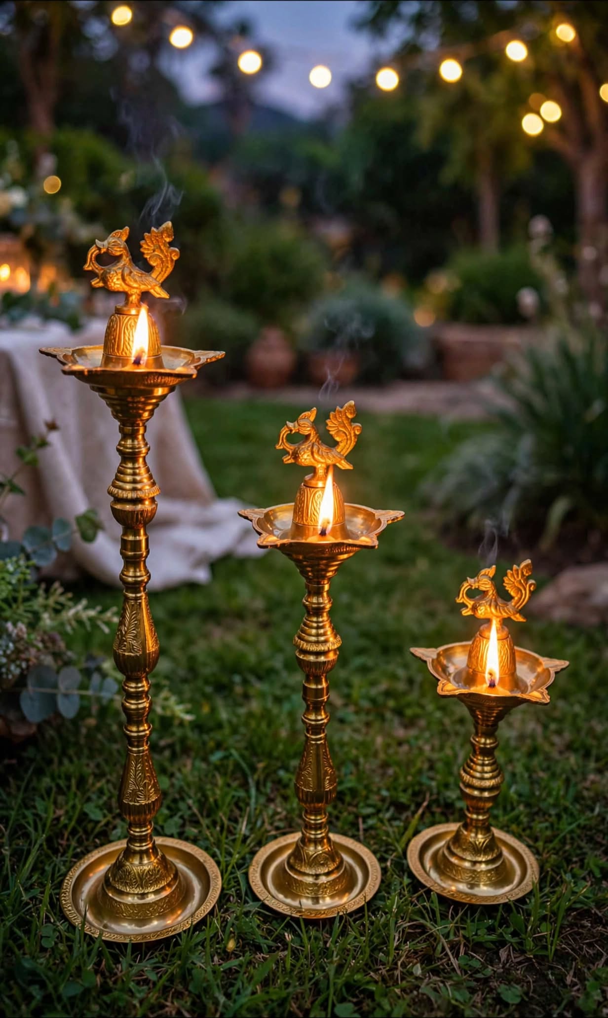 Brass Peacock Diya for Wedding, Mandap & Home Decoration
