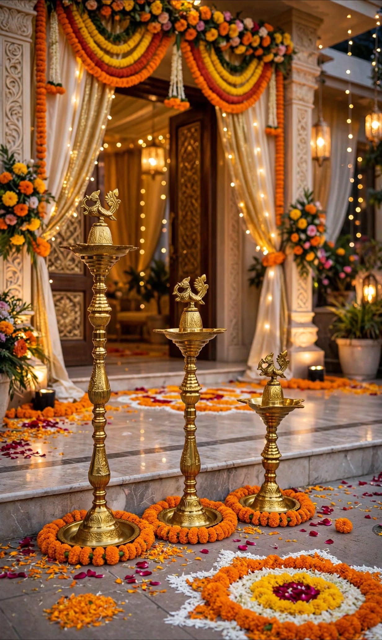 Brass Peacock Diya for Wedding, Mandap & Home Decoration