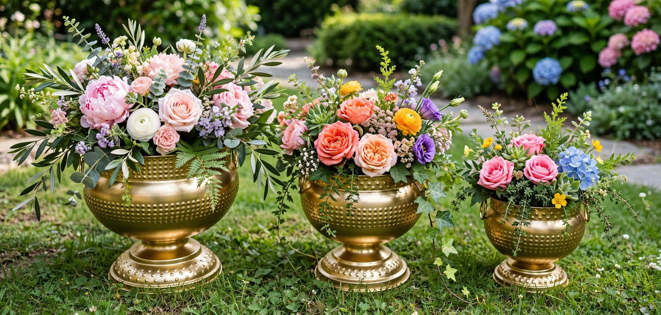 Premium Golden Decorative Plant Stand for Wedding & Home Décor
