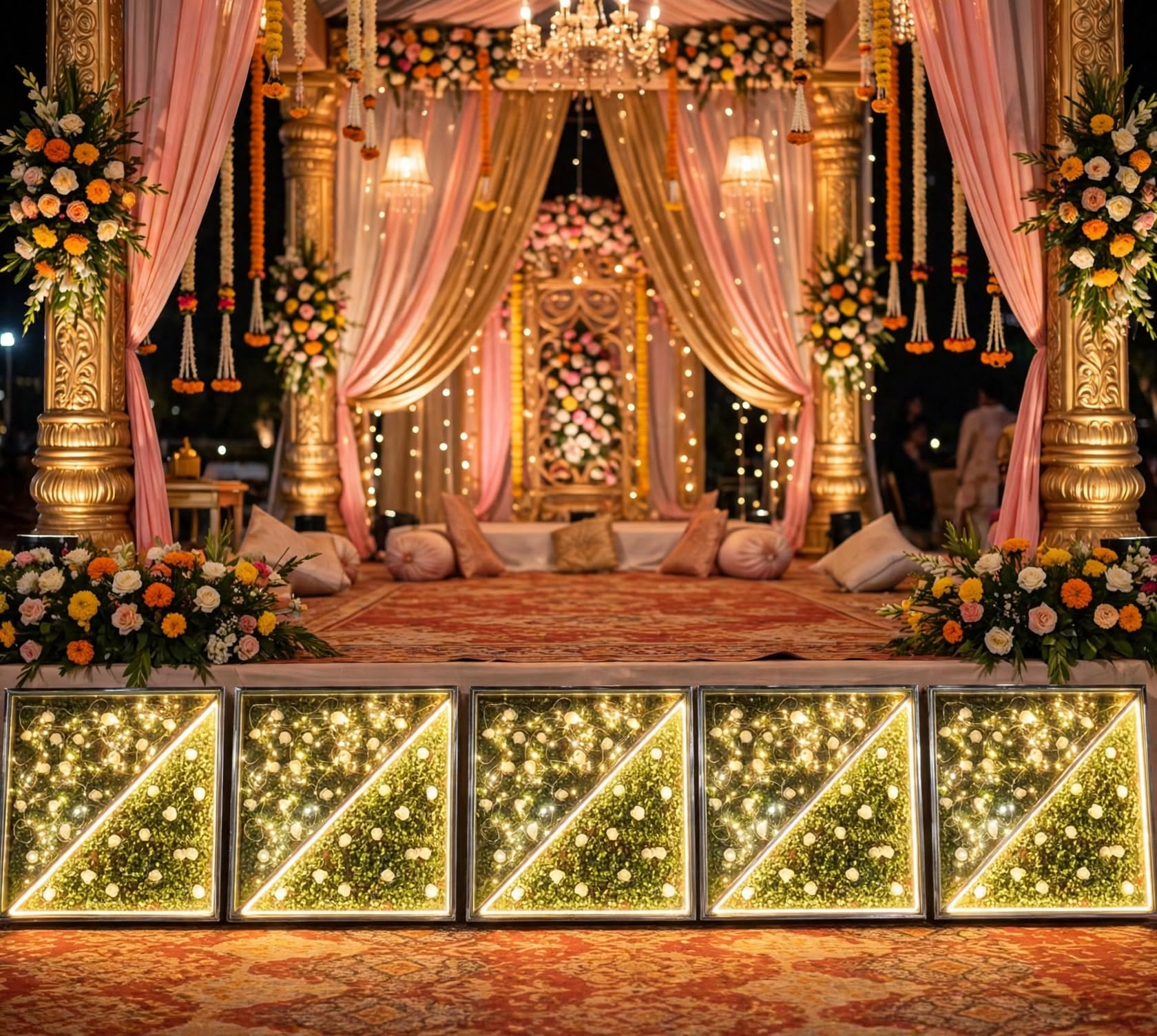 Premium Iran Mirror Box for Wedding Stage Decoration