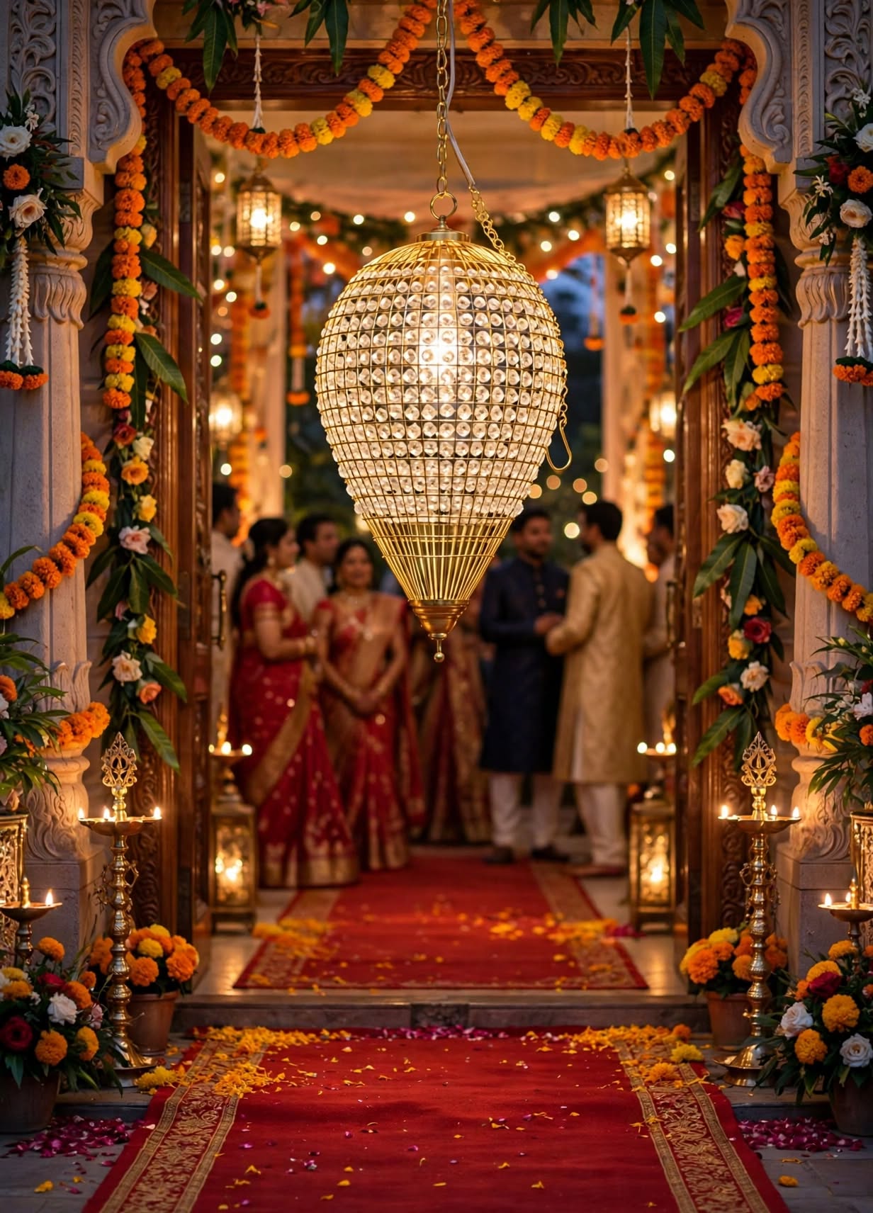 Premium Crystal Balloon Light for Wedding and Stage Decoration