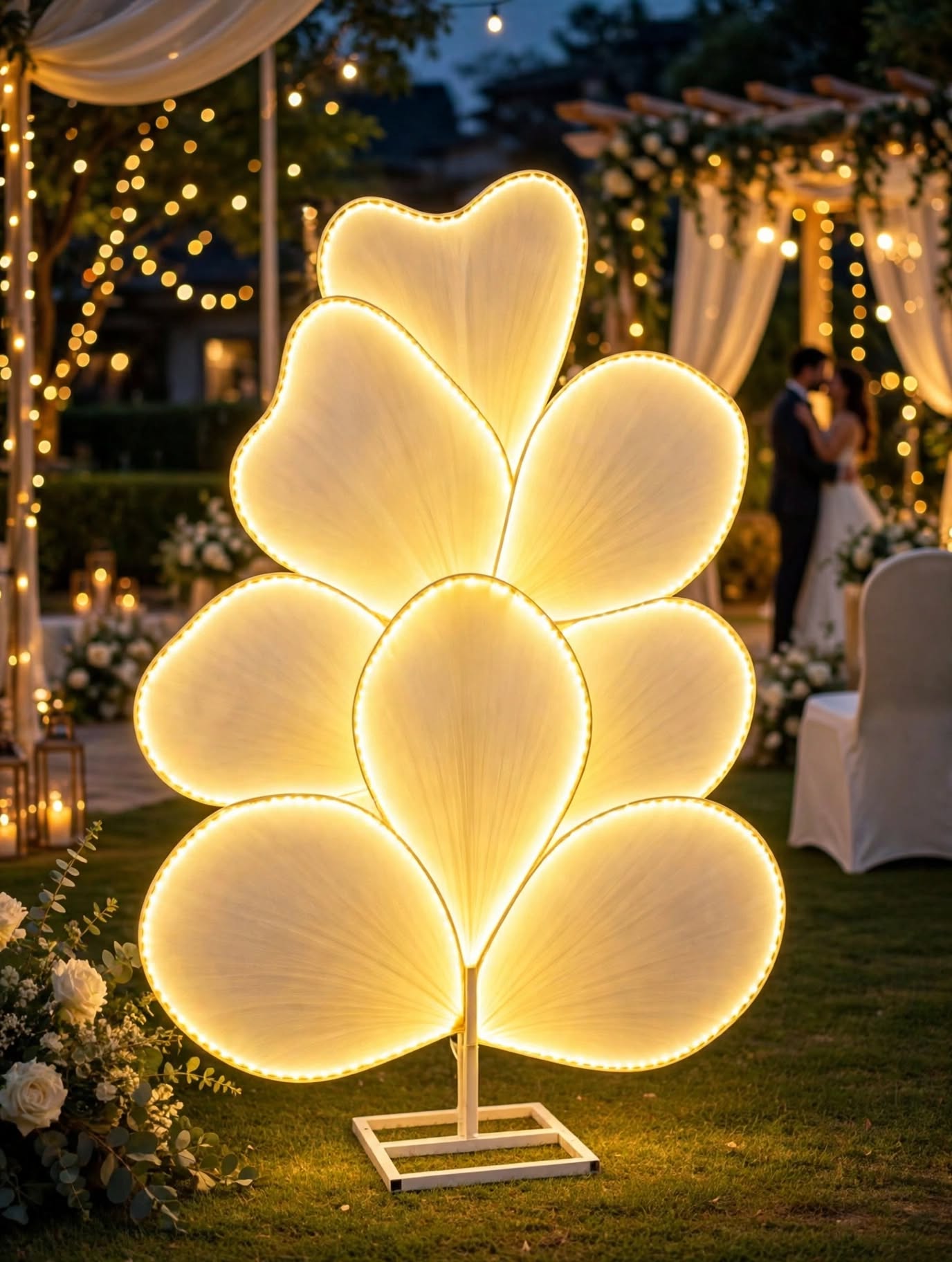 Premium Flower LED Light Decoration for Wedding Stage