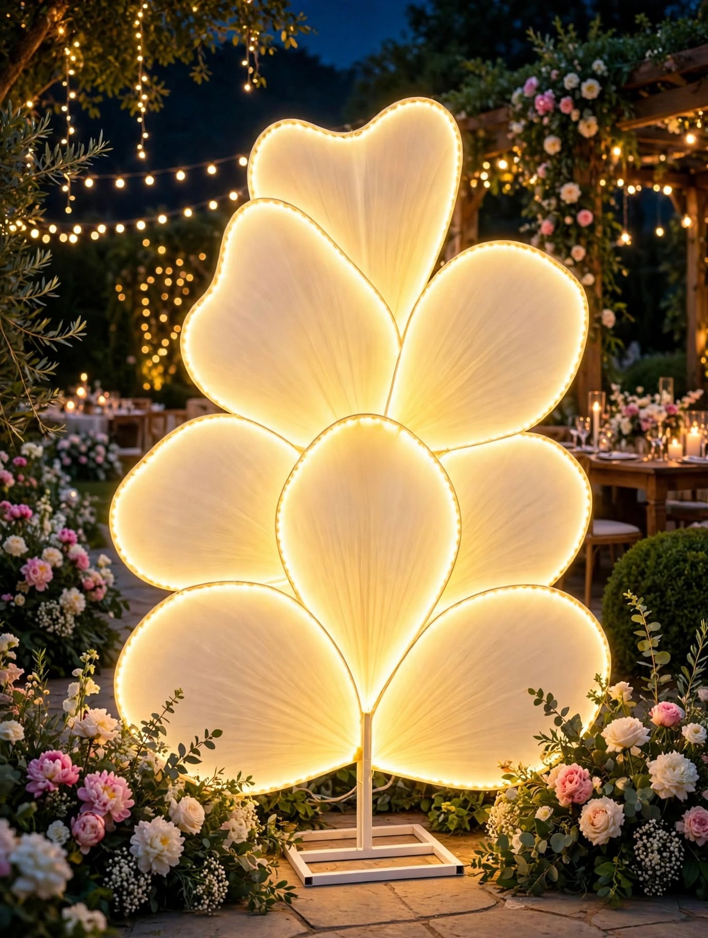 Premium Flower LED Light Decoration for Wedding Stage