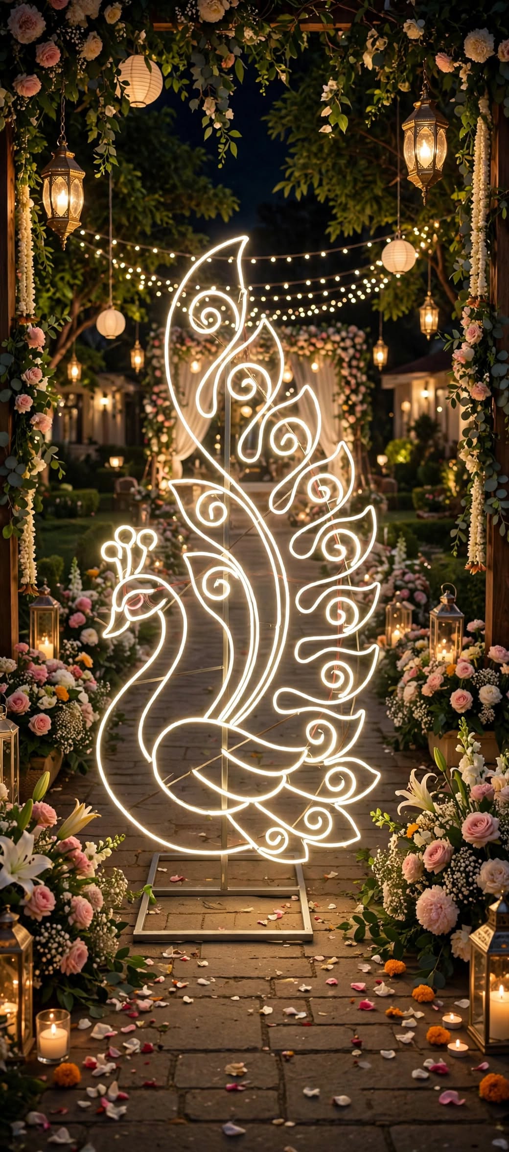 Premium Peacock Lights for Wedding and Event Decoration