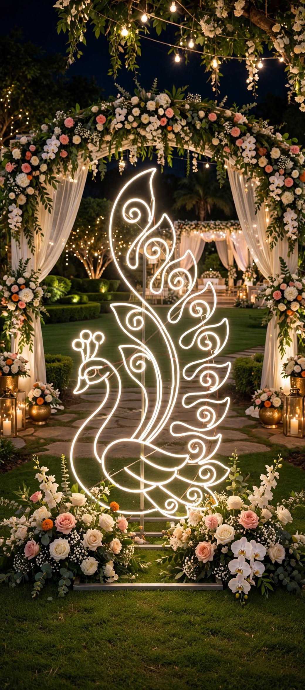 Premium Peacock Lights for Wedding and Event Decoration
