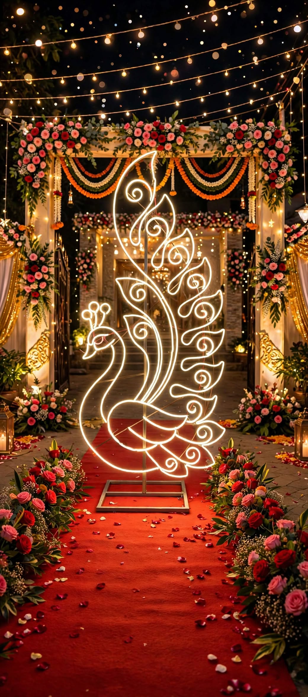 Premium Peacock Lights for Wedding and Event Decoration