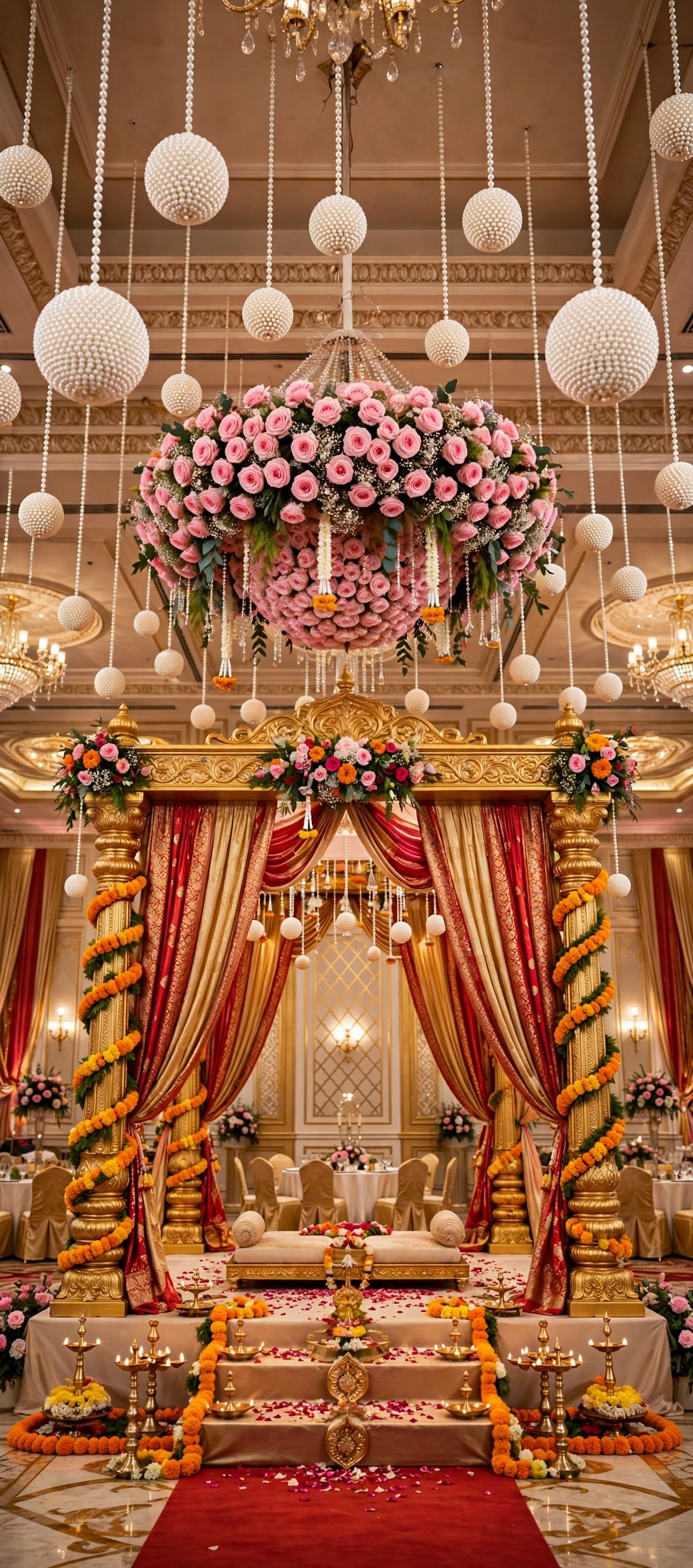 Ball Moti Latkan Hanging Decoration for Weddings and Events