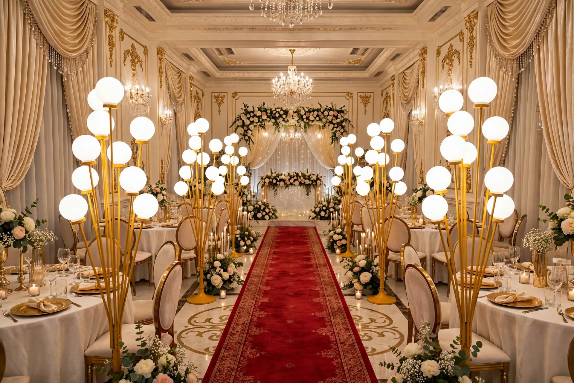 LED Ball Stand Light Decoration for Weddings and Events
