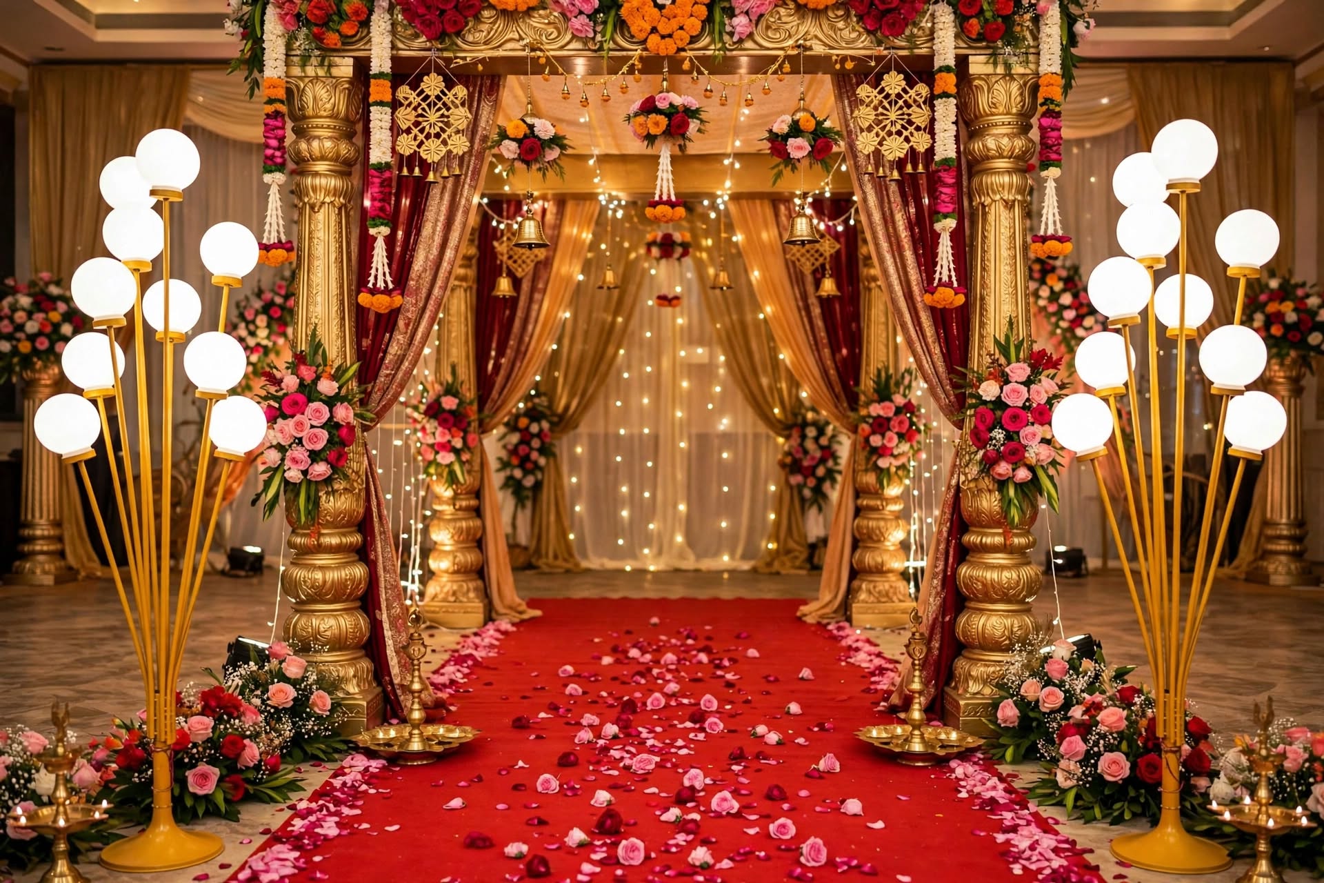 LED Ball Stand Light Decoration for Weddings and Events