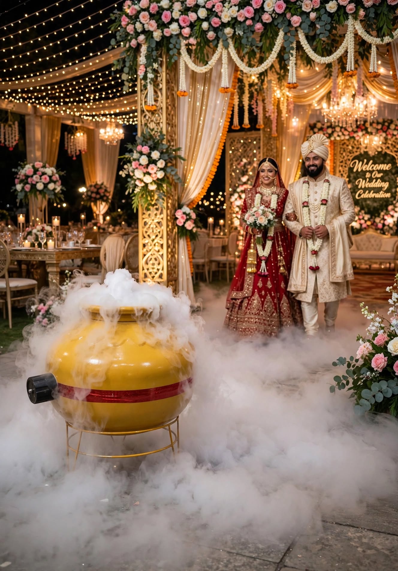 Fog Matka Entry Decoration for Weddings and Events