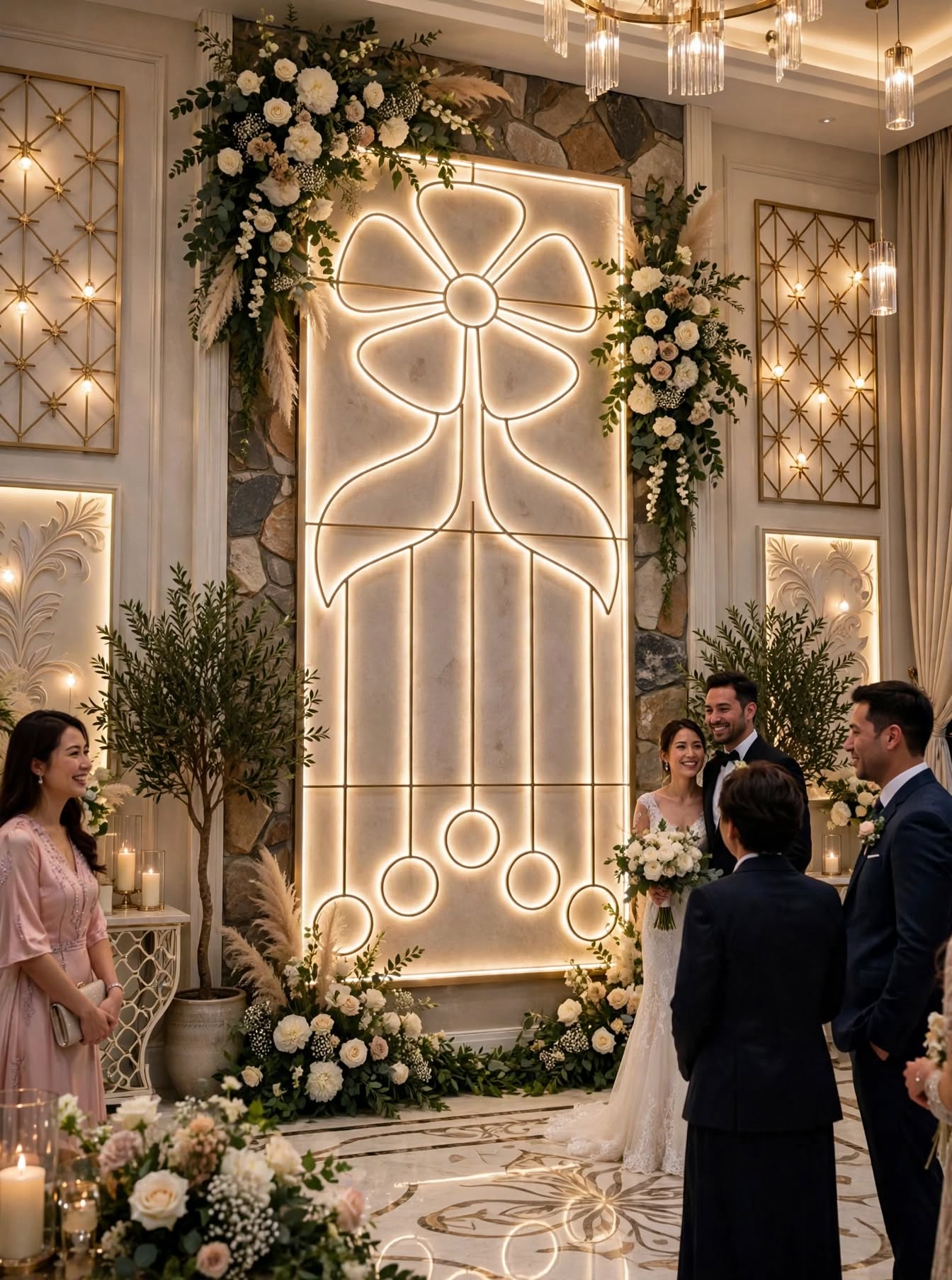 Luxury LED Panel Lighting for Wedding Stage and Event Decoration