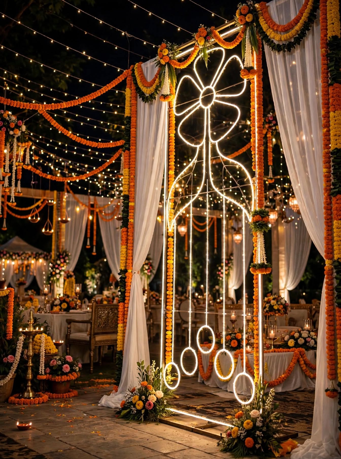 Luxury LED Panel Lighting for Wedding Stage and Event Decoration
