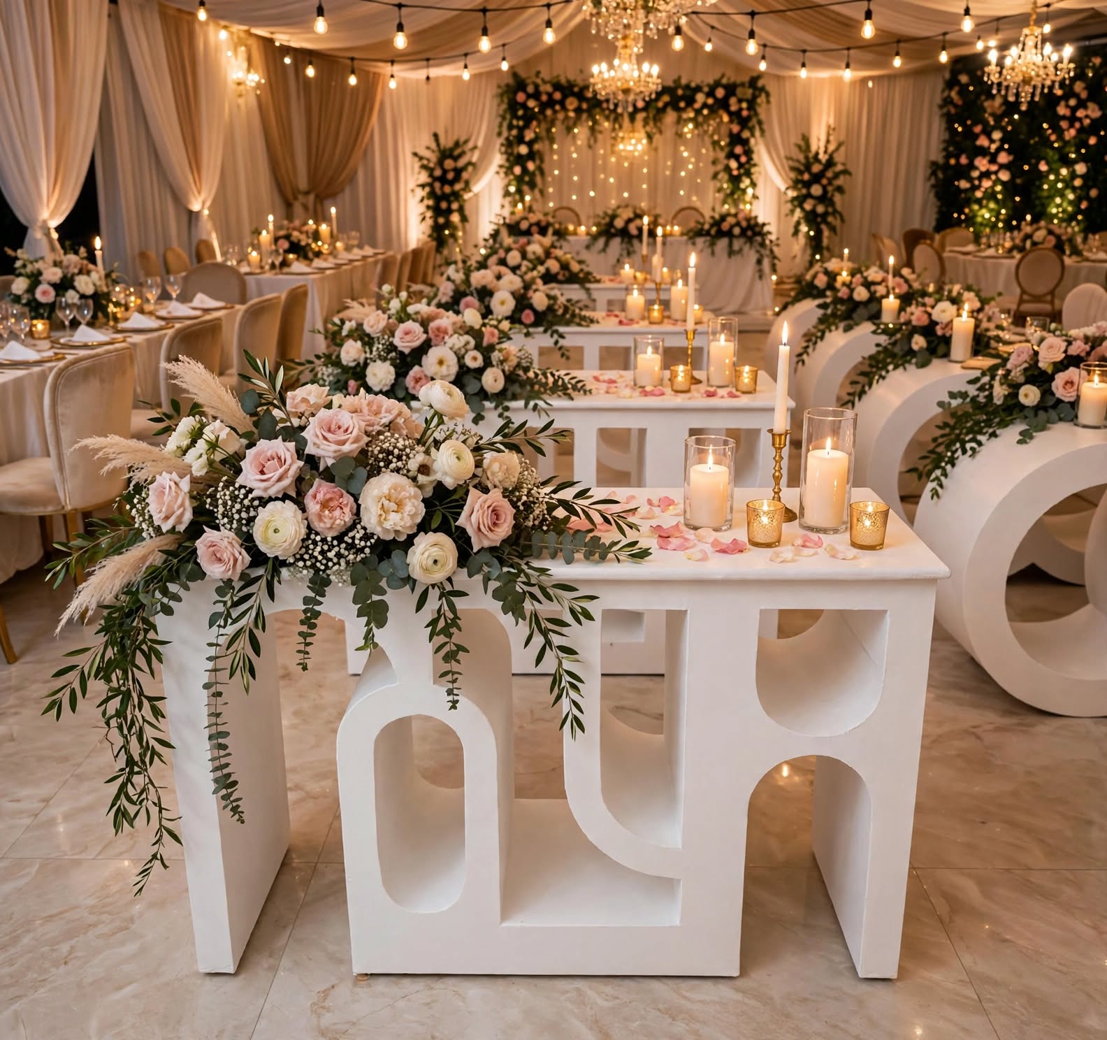 Premium Wooden Table for Wedding and Event Decoration