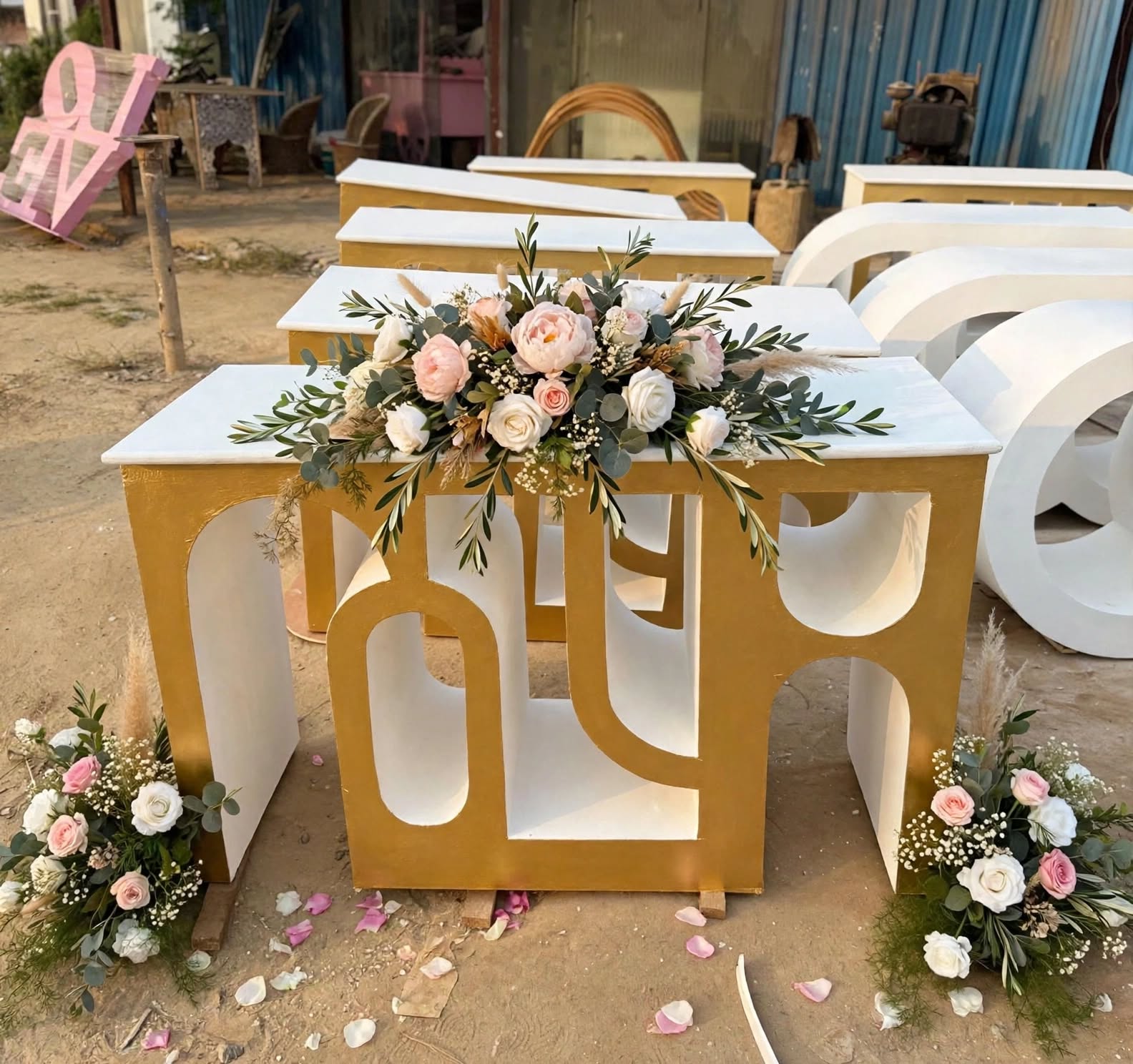 Premium Wooden Table for Wedding and Event Decoration