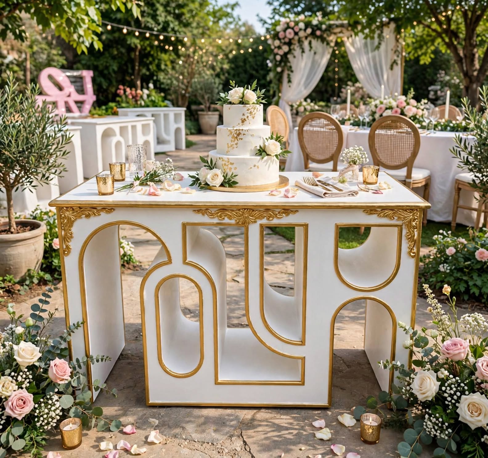 Premium Wooden Table for Wedding and Event Decoration