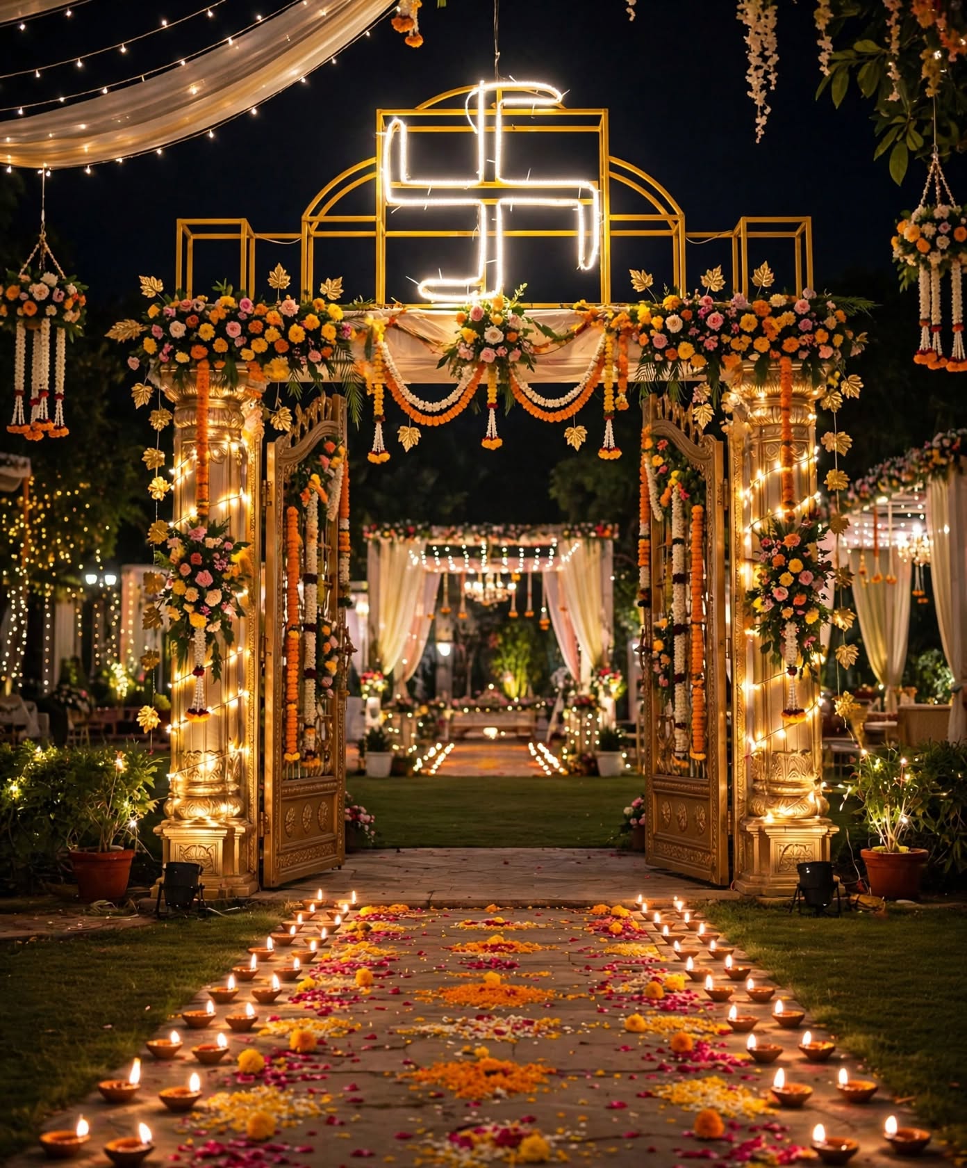 Premium Om Decoration for Wedding and Religious Events