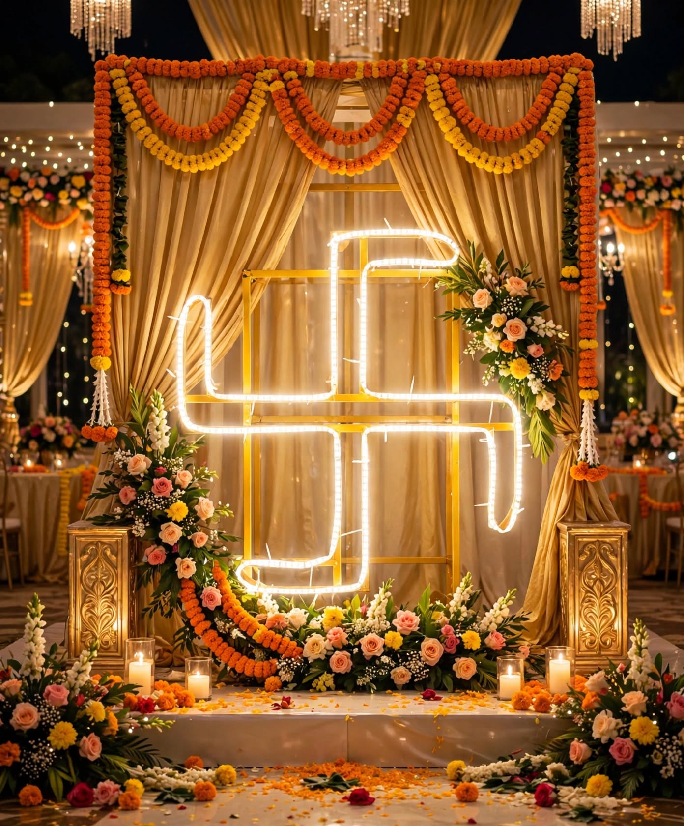 Premium Om Decoration for Wedding and Religious Events