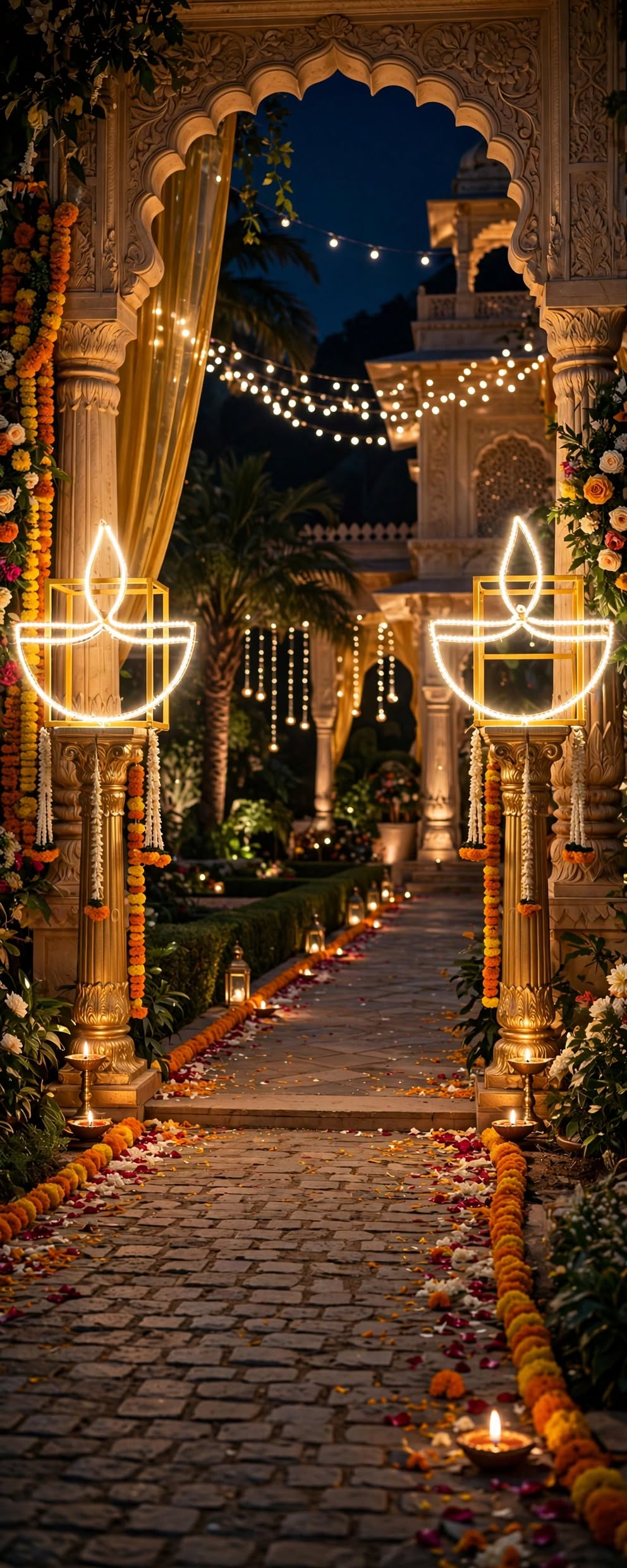 Diya LED Lights for Wedding, Festival & Stage Decoration