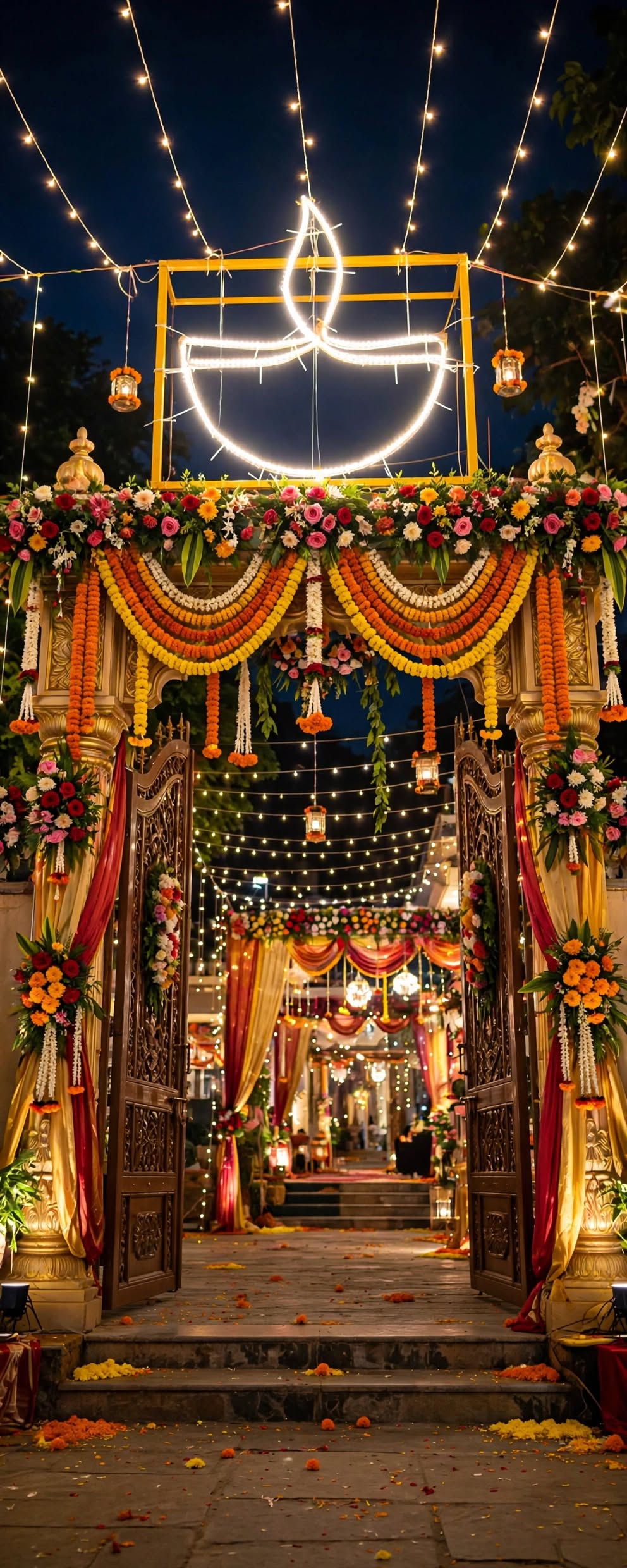 Diya LED Lights for Wedding, Festival & Stage Decoration