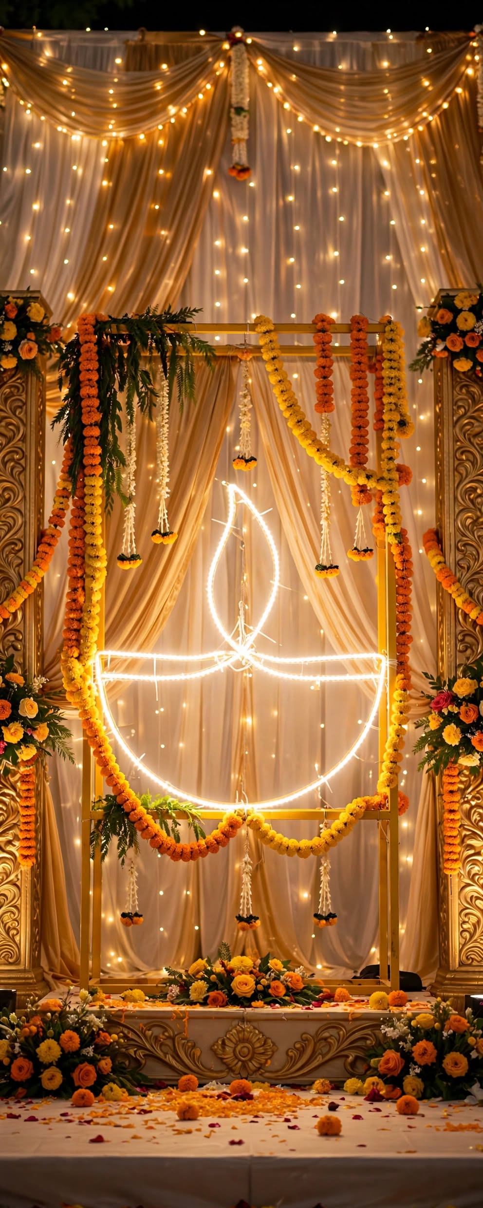 Diya LED Lights for Wedding, Festival & Stage Decoration
