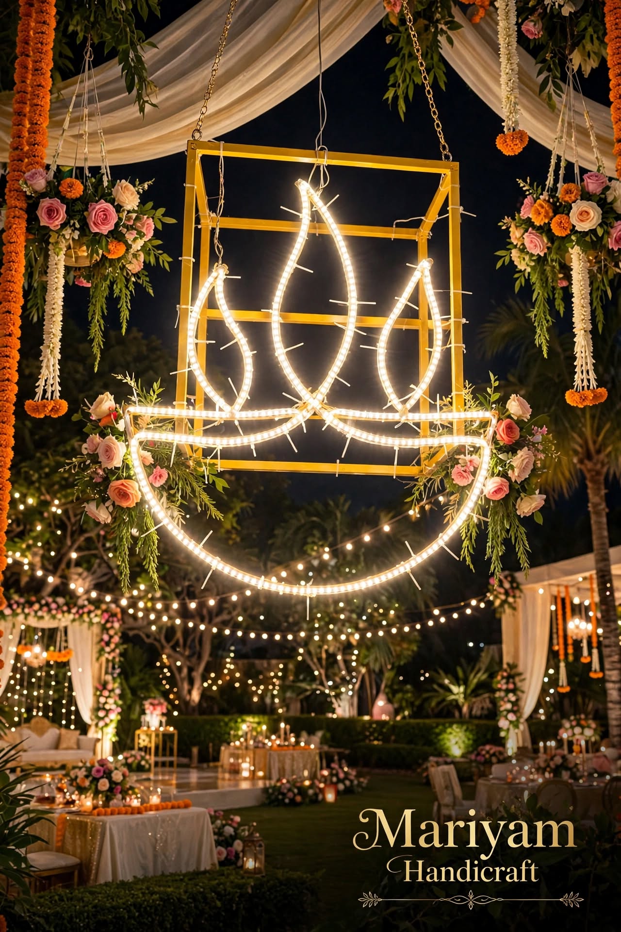 Diya LED Lights for Wedding, Festival & Stage Decoration