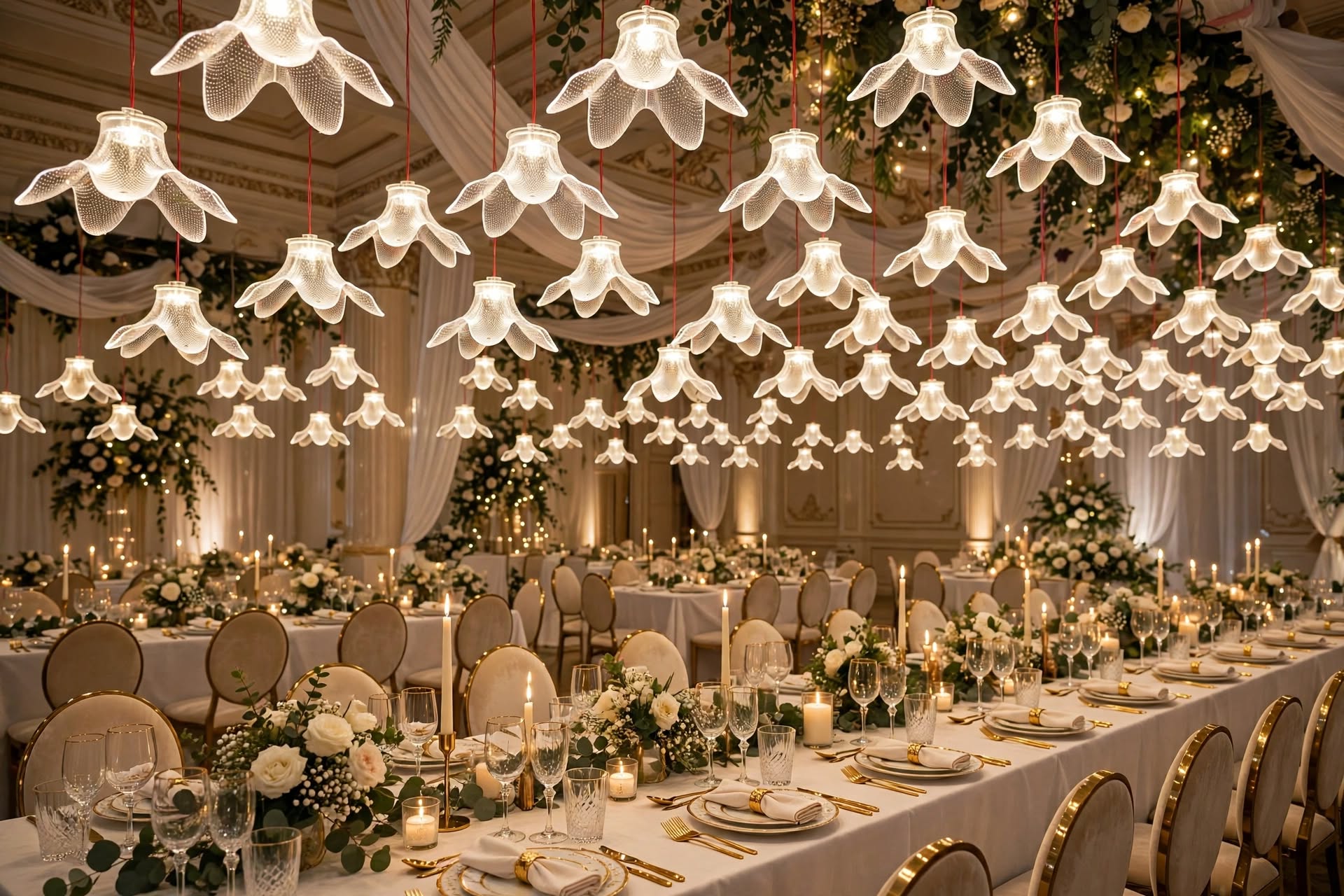 Lily Bloom Luxury Chandelier for Wedding and Event Decor
