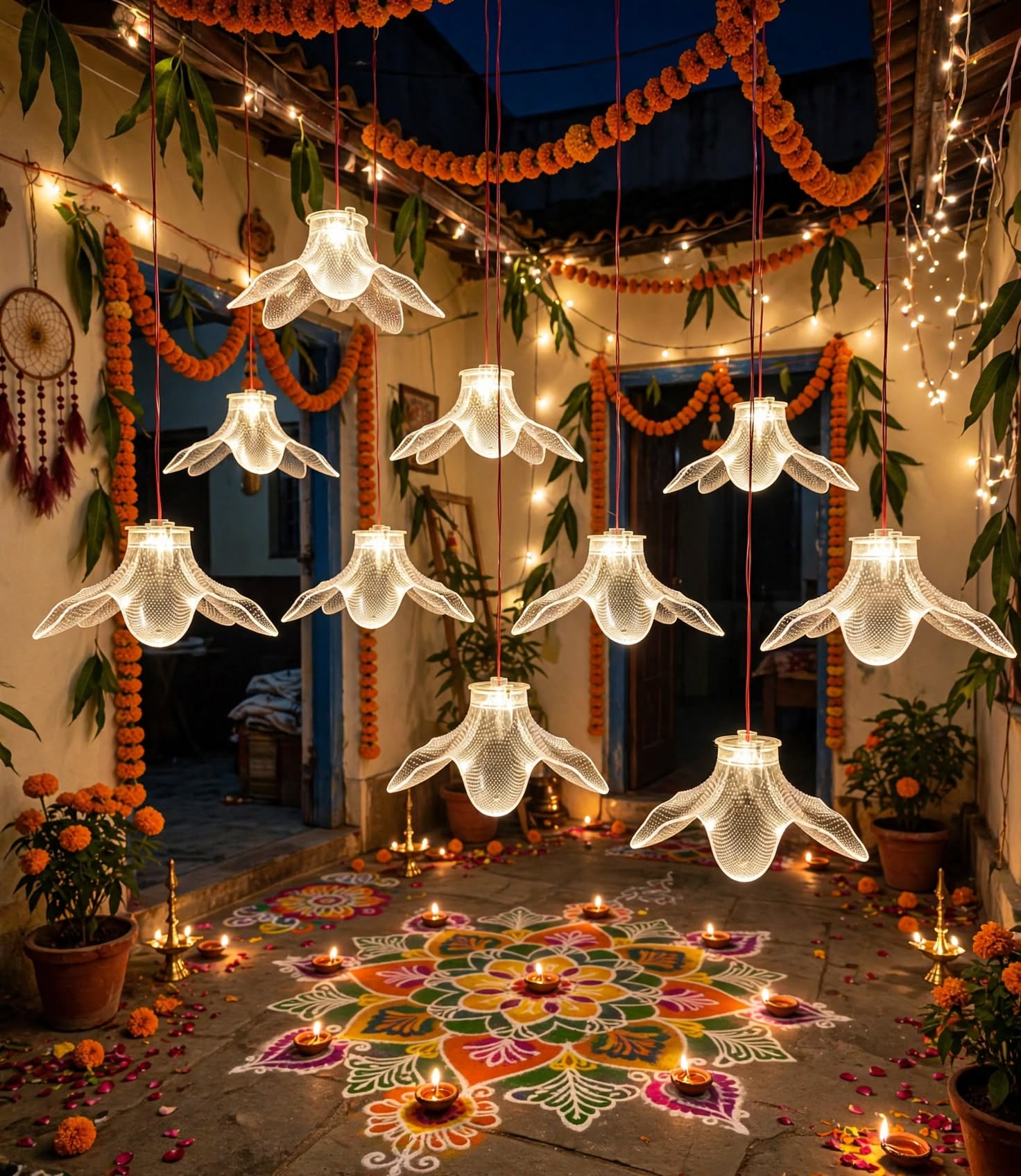 Lily Bloom Luxury Chandelier for Wedding and Event Decor
