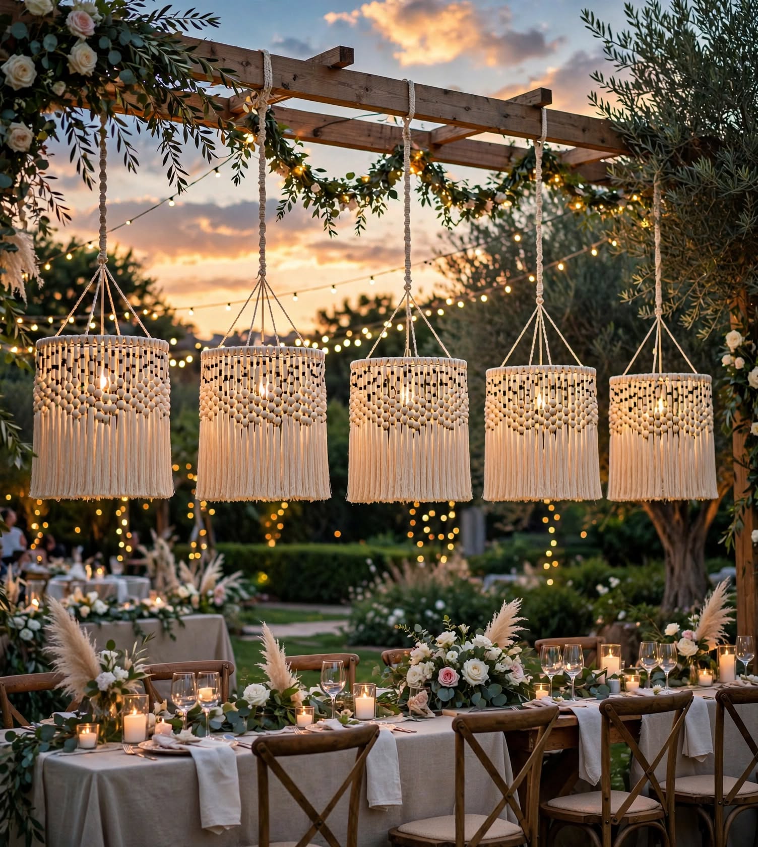 Big Threads Chandelier for Premium Wedding and Event Decoration