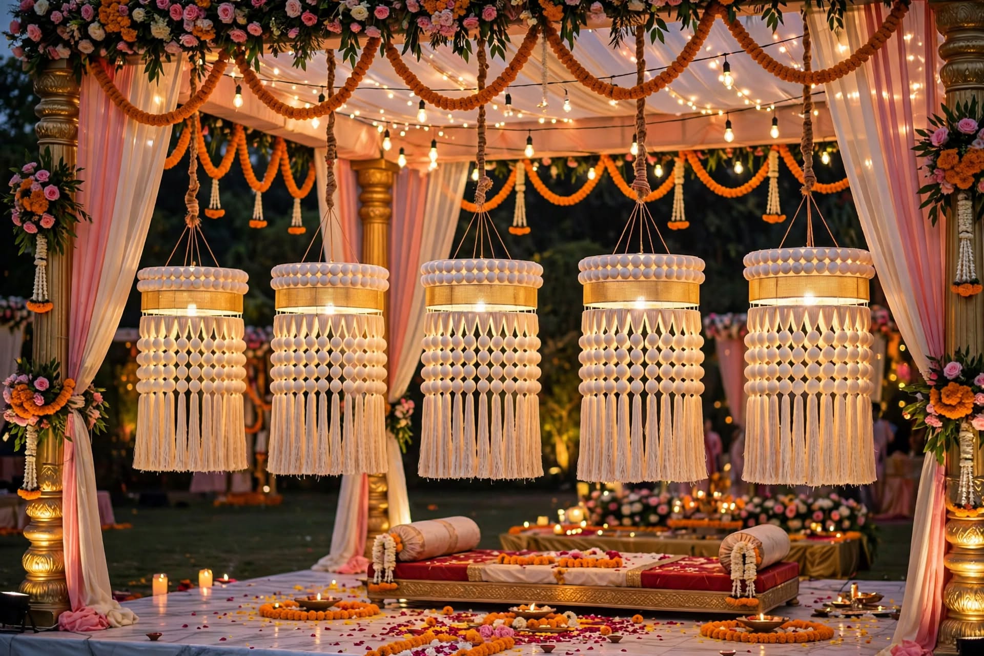 🌿 Cotton Tassel Chandelier | Premium Macrame Jhumar 🌿 Apne space ko dijiye ek elegant, stylish aur premium look ✨ Beautiful cotton tassels aur artistic macrame design ke saath hamara Macrame Jhumar wedding decoration, stage decoration, home décor, recep
