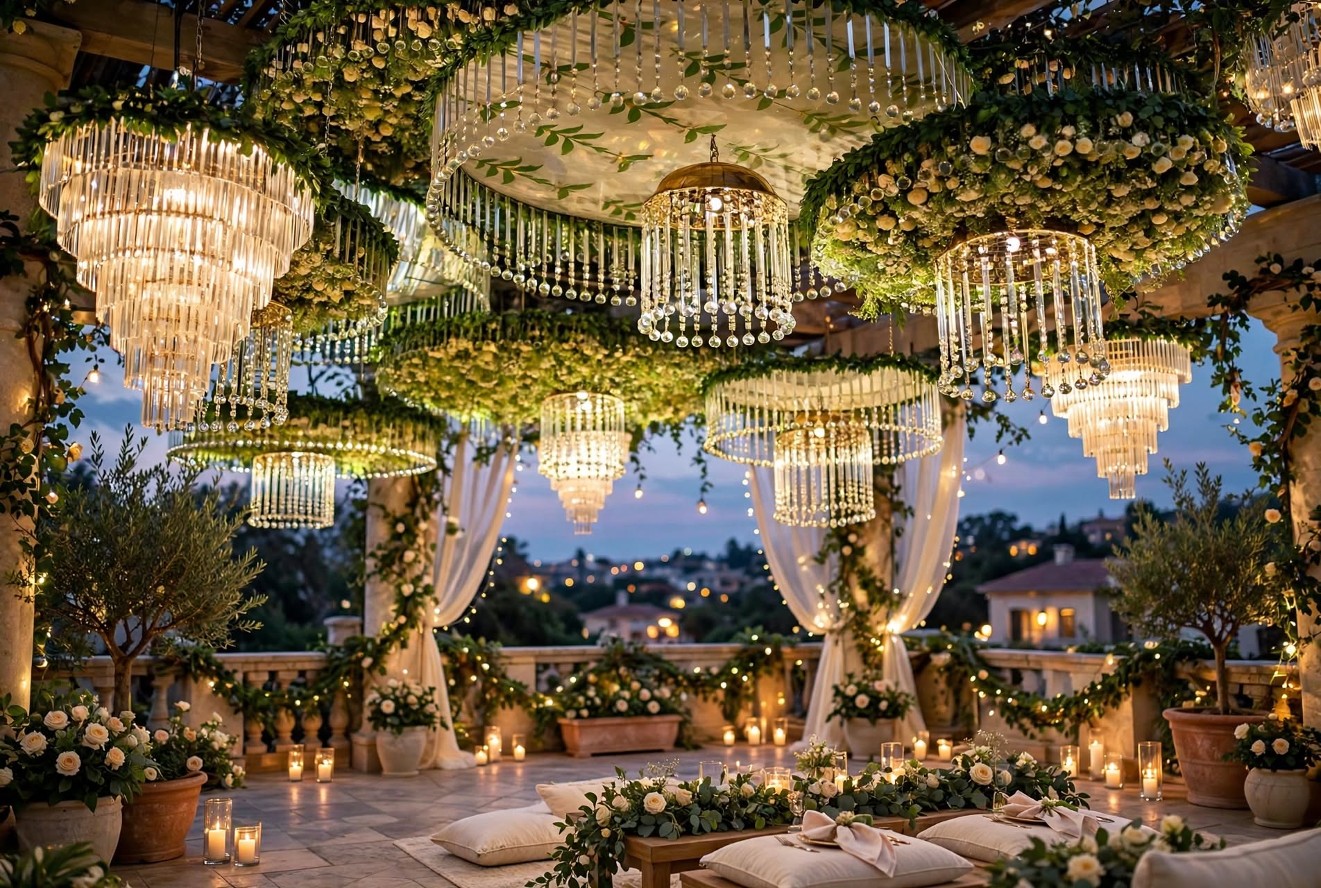 Luxury Floral Crystal Chandelier for Wedding and Event Decoration