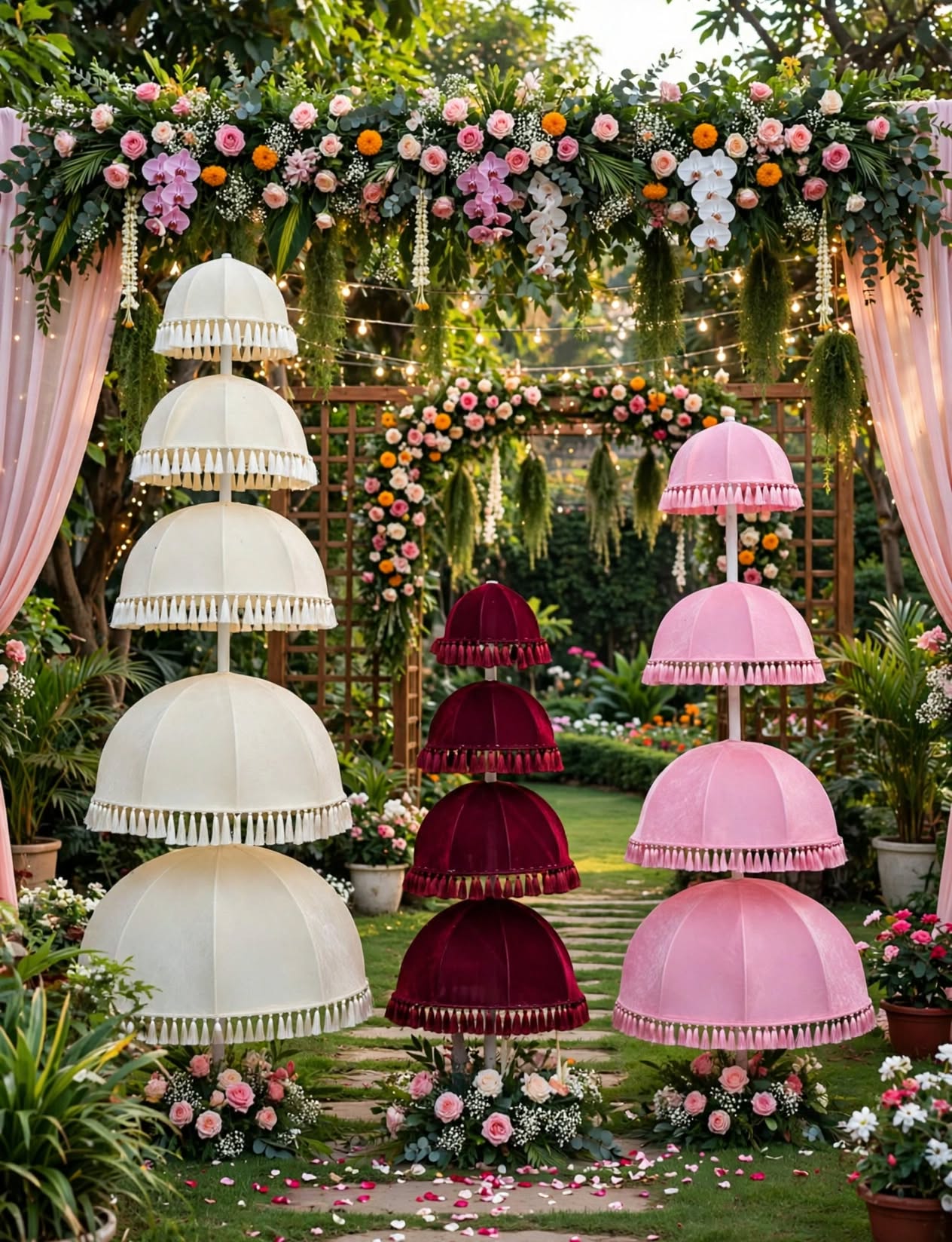 Luxury Tassel Umbrella Floor Lamp for Elegant Décor