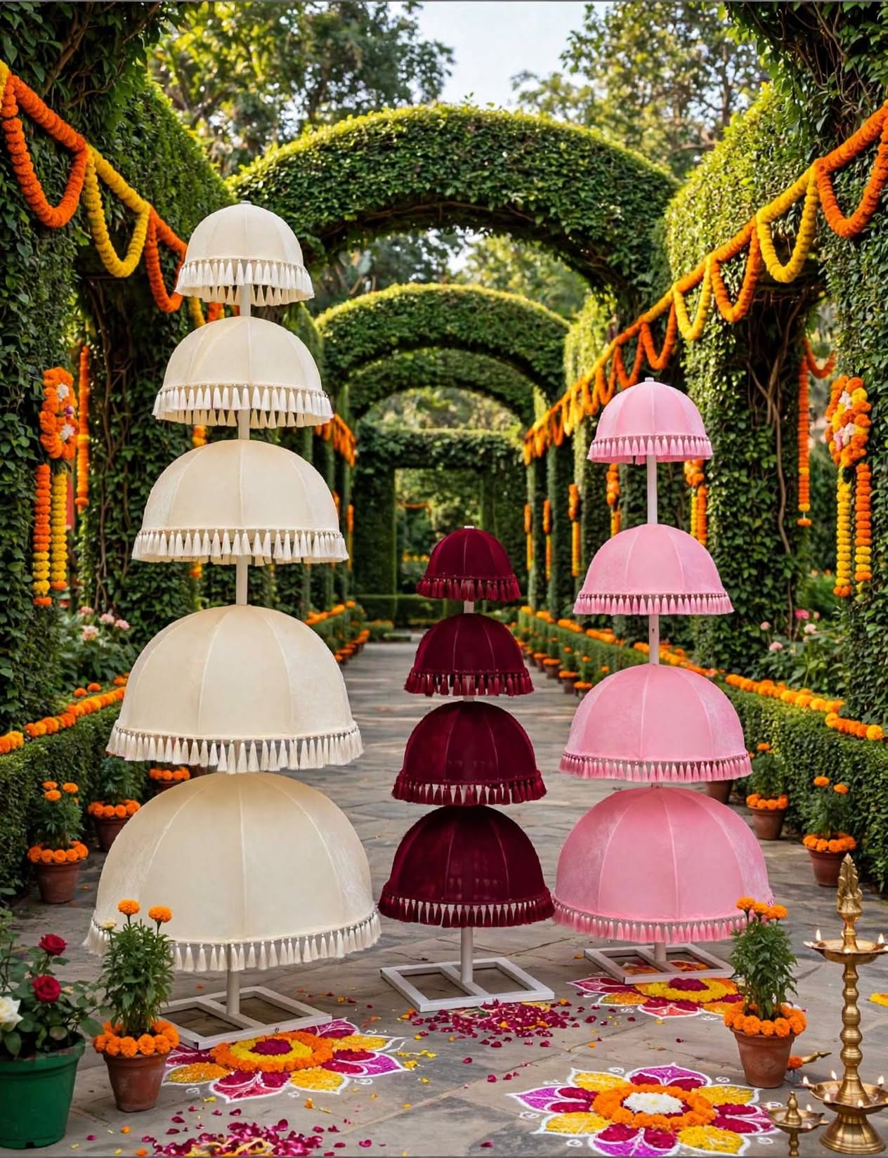 Luxury Tassel Umbrella Floor Lamp for Elegant Décor