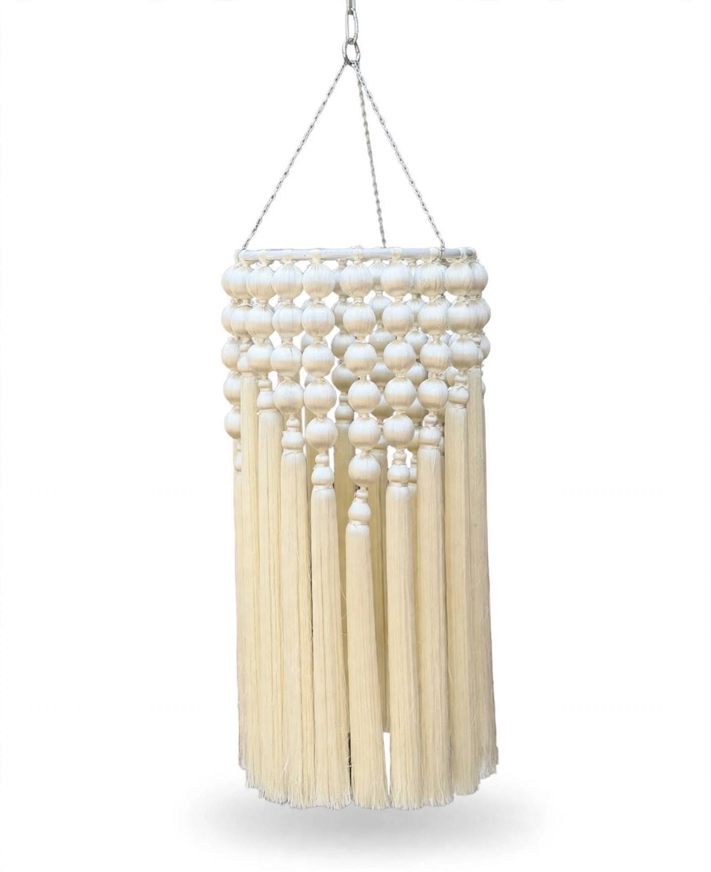 Macrame Cotton Tassel Chandelier for Elegant Décor