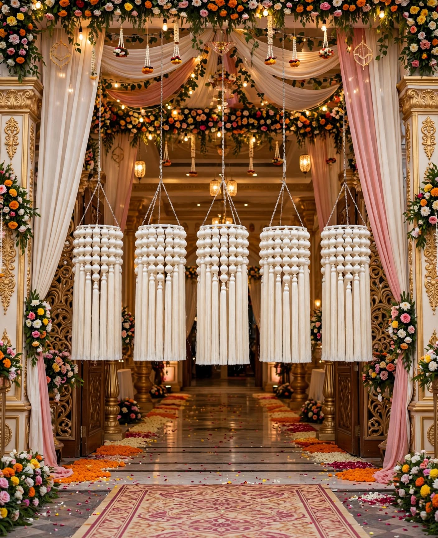 Macrame Cotton Tassel Chandelier for Elegant Décor