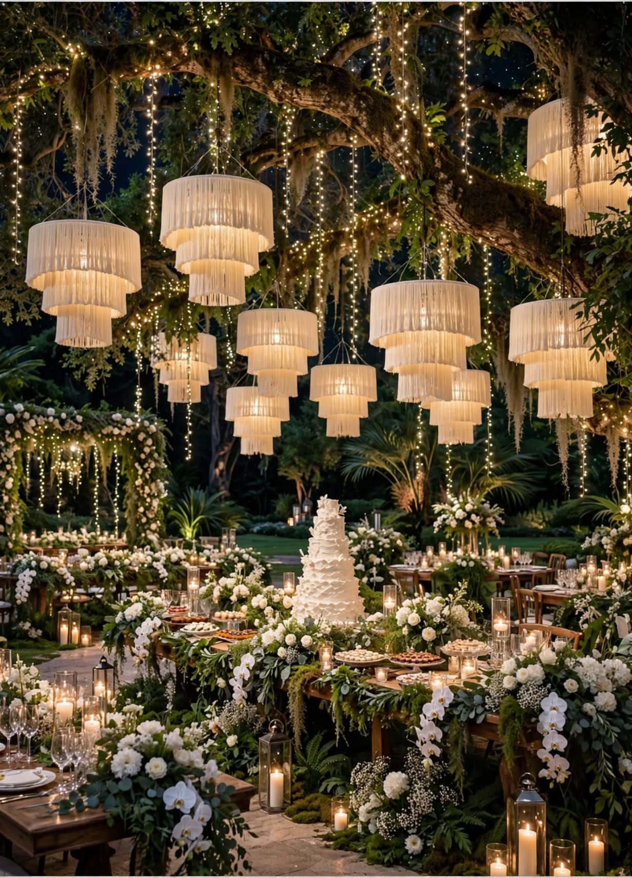 Luxury Macrame Thread Chandelier for Boho Home Décor