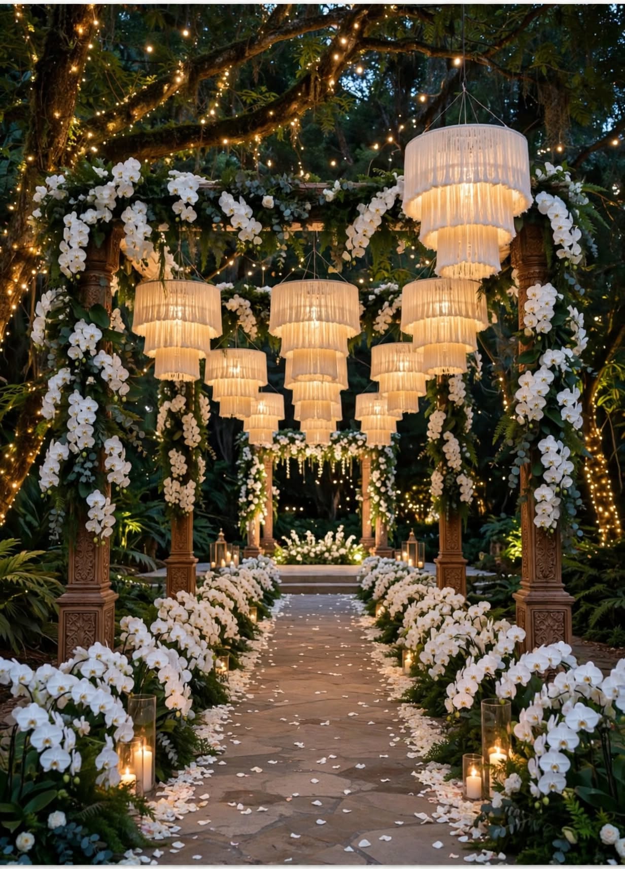Luxury Macrame Thread Chandelier for Boho Home Décor
