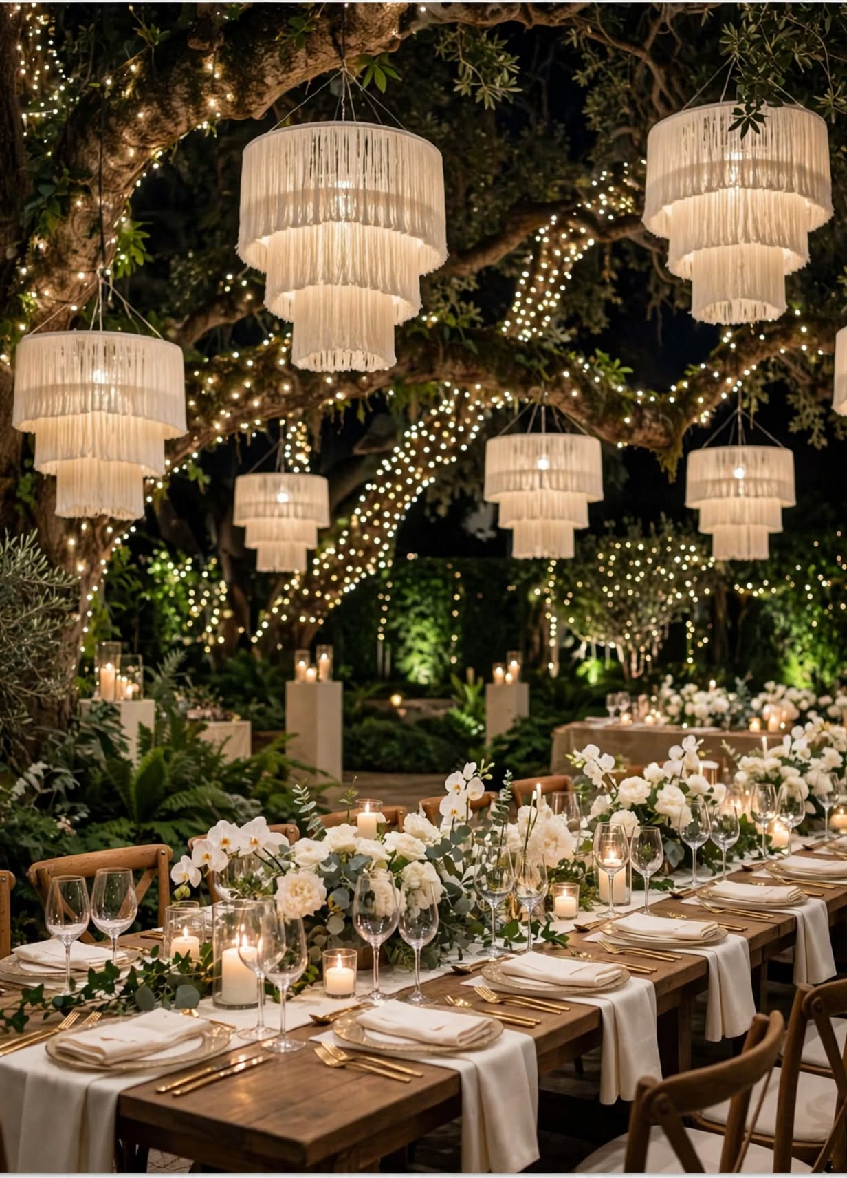Luxury Macrame Thread Chandelier for Boho Home Décor