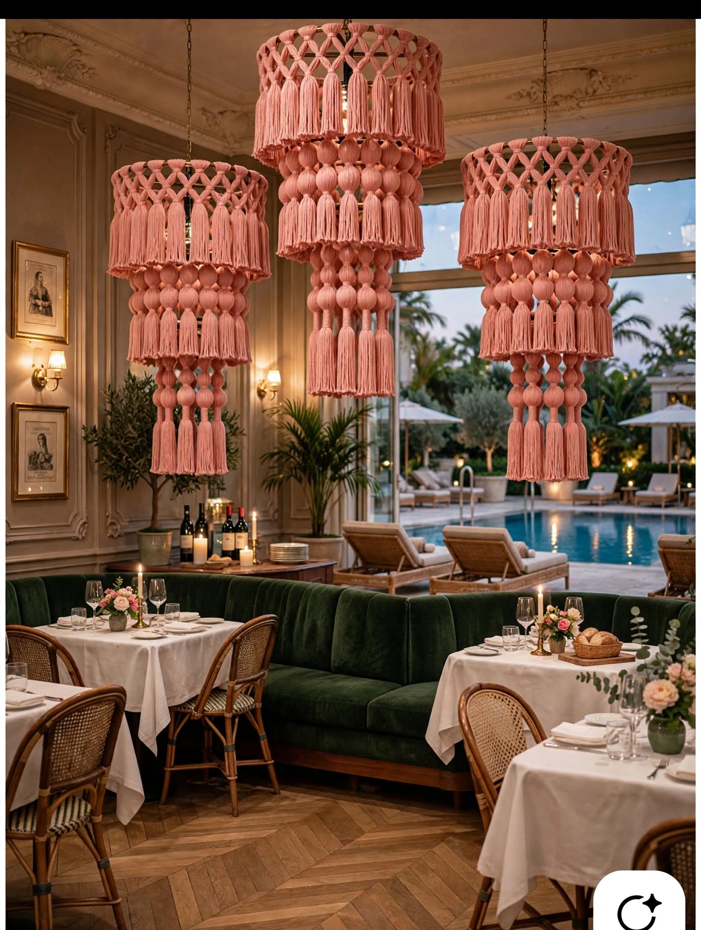 Luxury Macrame Cotton Tassel Chandelier for Elegant Décor