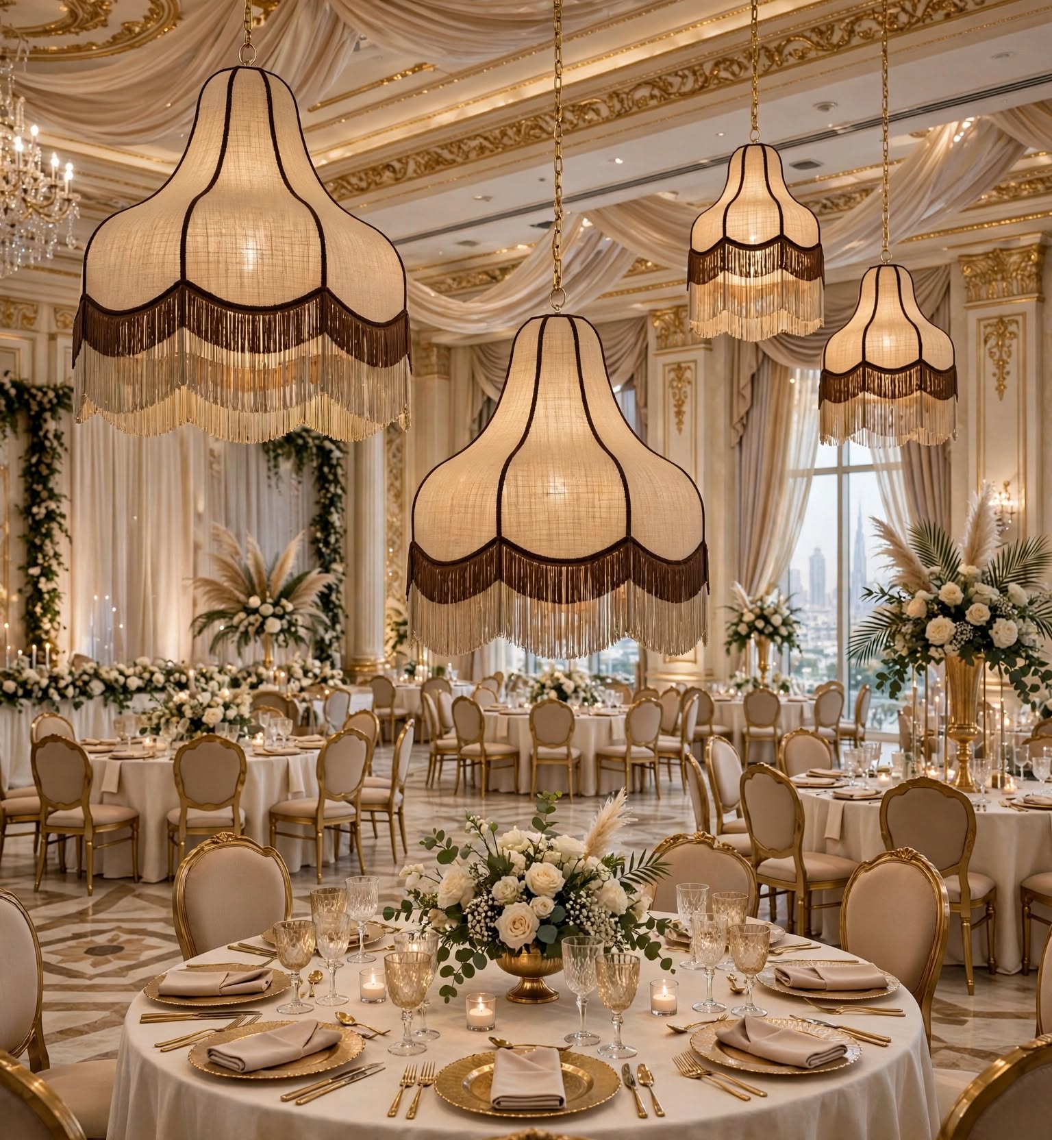 Luxury Fabric Hanging Decoration for Weddings and Events