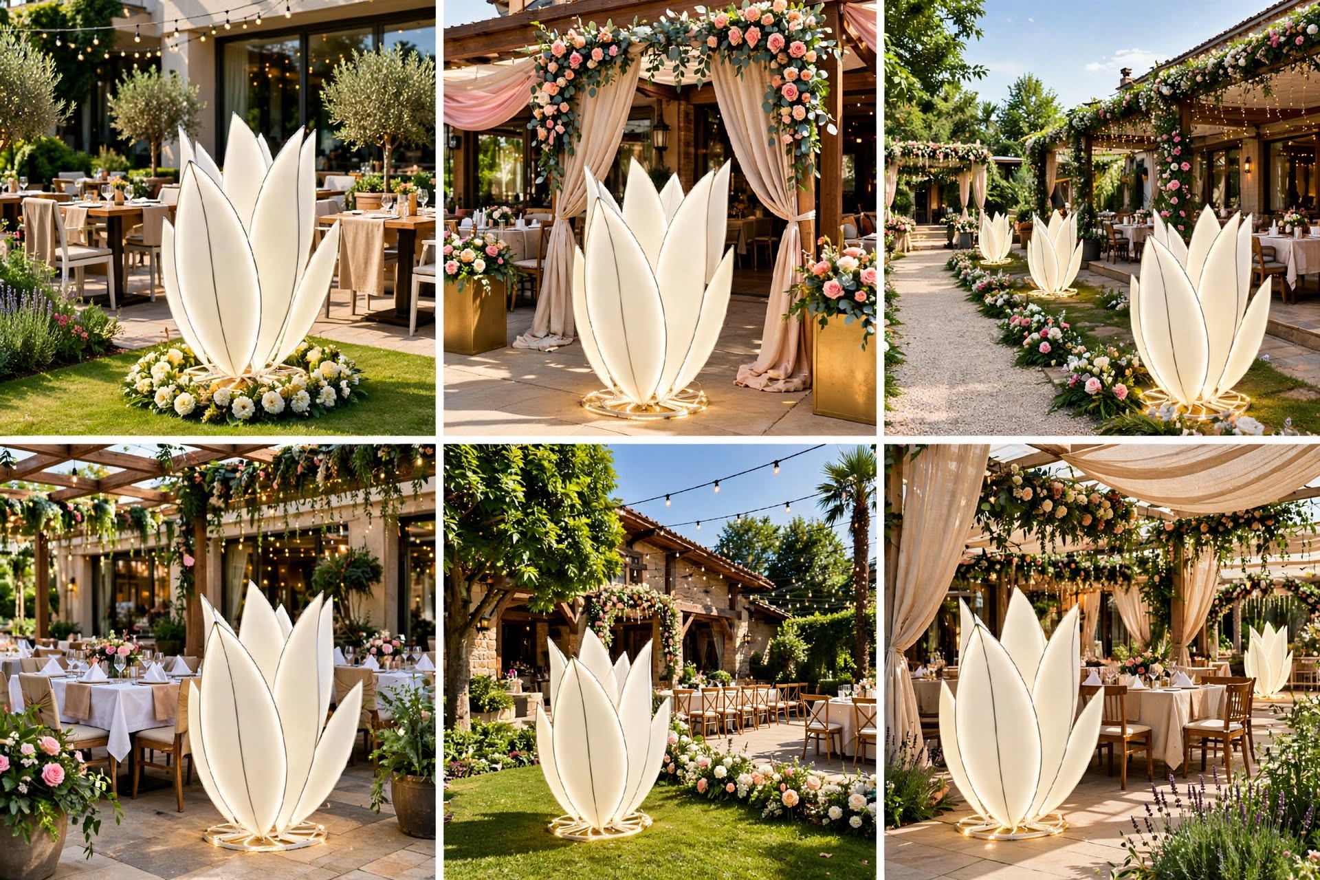 Luxury Lotus Flower LED Light for Wedding and Event Decoration
