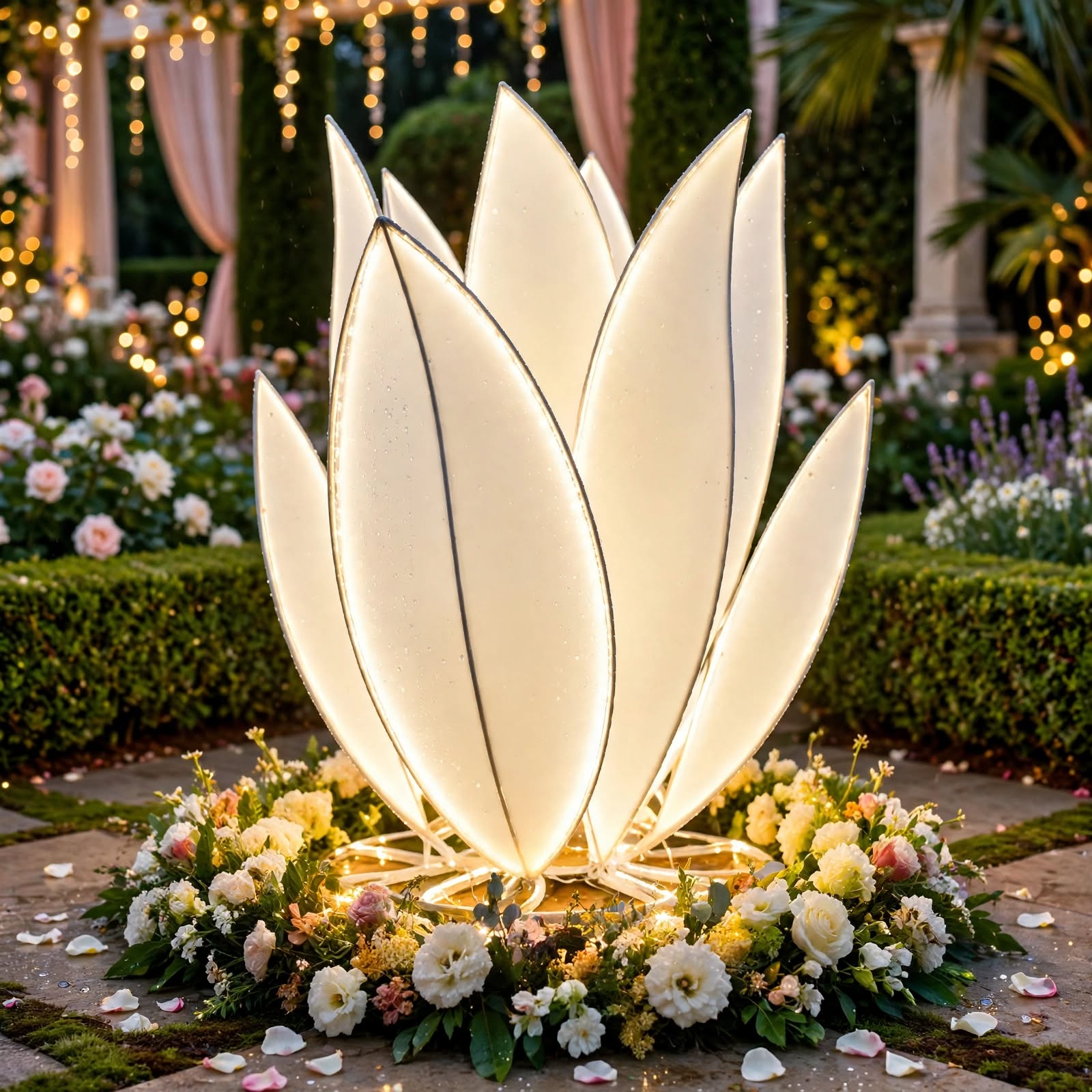 Luxury Lotus Flower LED Light for Wedding and Event Decoration