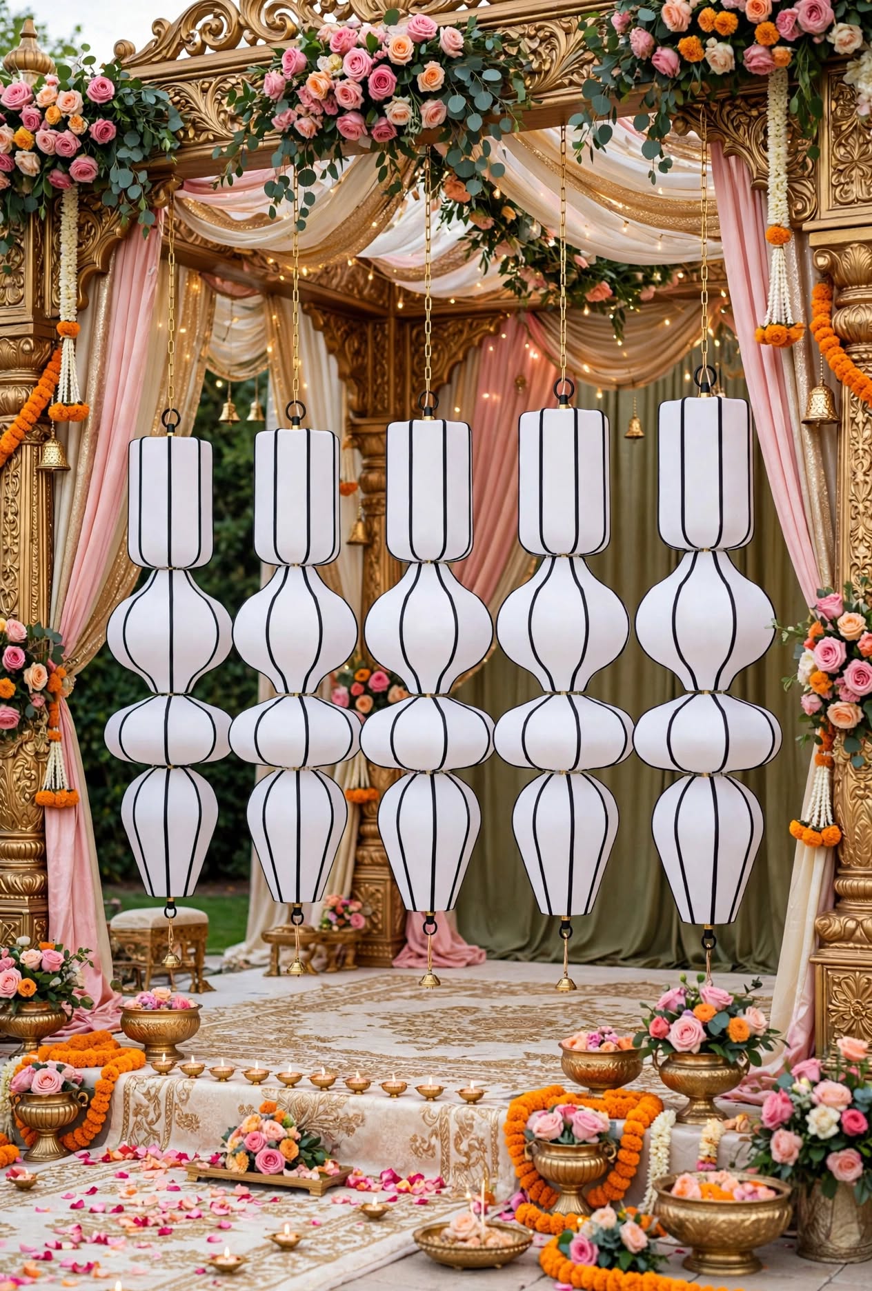 Luxury Fabric Hanging Decoration for Weddings and Events