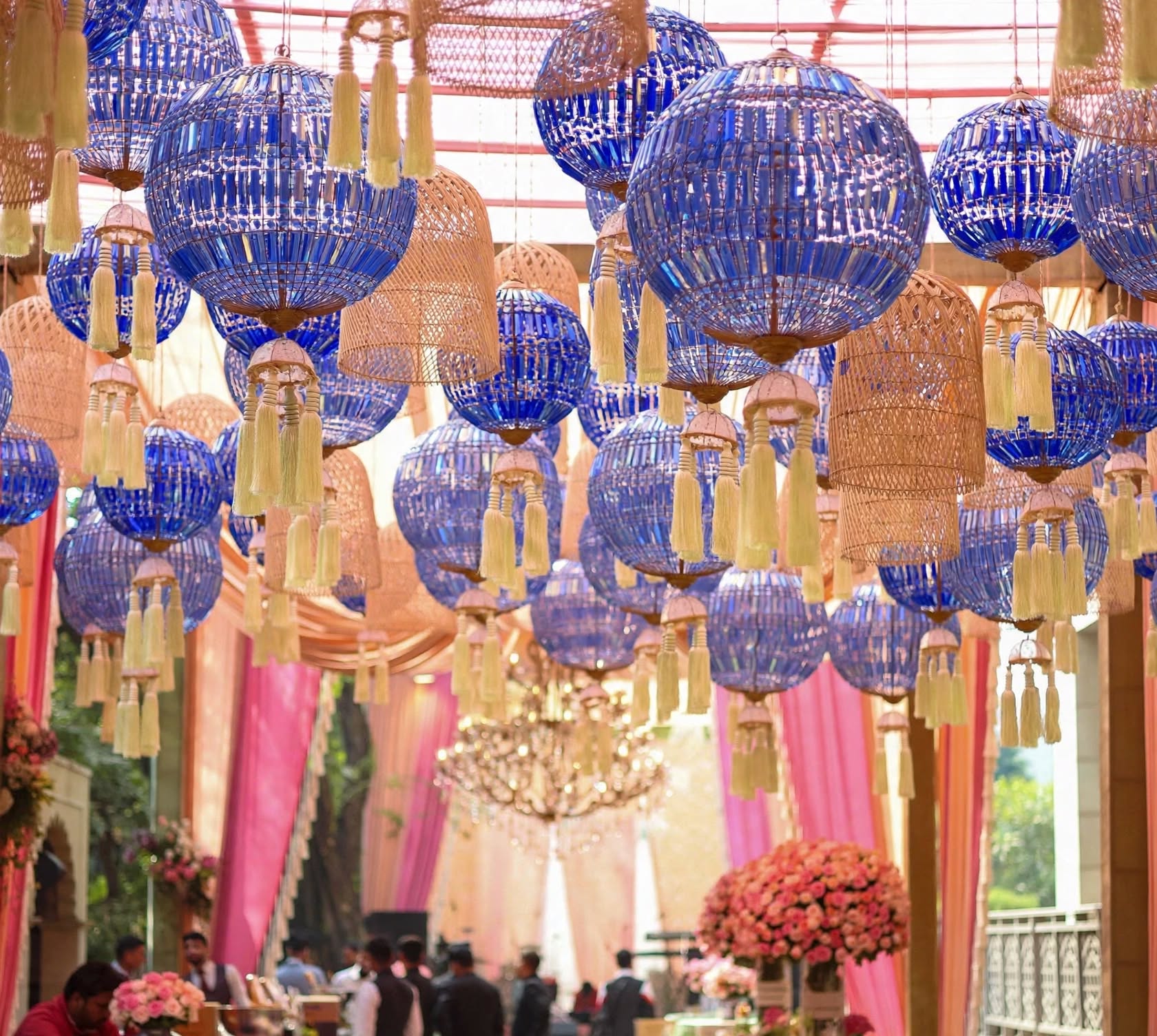 Multicolor Hanging Decorative Balls for Wedding and Event Décor