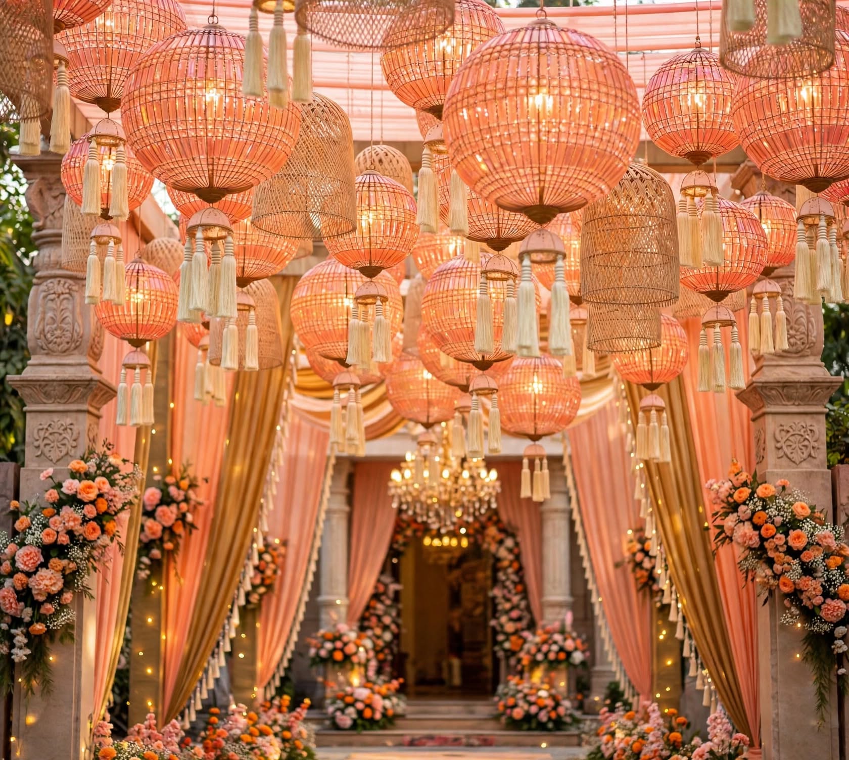 Multicolor Hanging Decorative Balls for Wedding and Event Décor