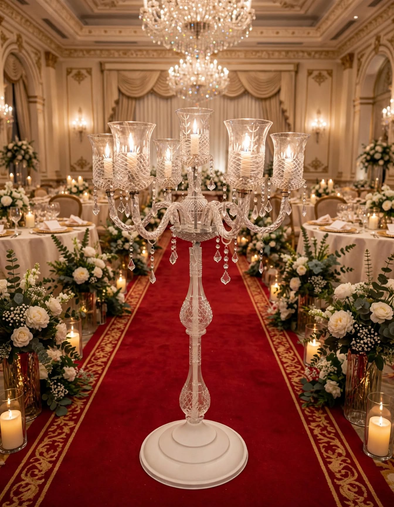 Luxury Crystal Chandelier Stand for Wedding and Event Decoration