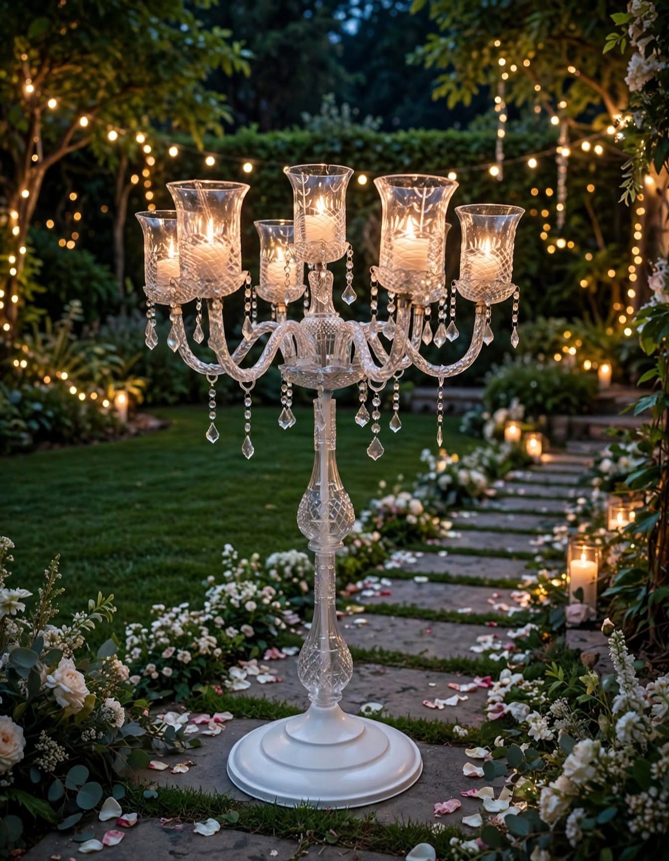 Luxury Crystal Chandelier Stand for Wedding and Event Decoration