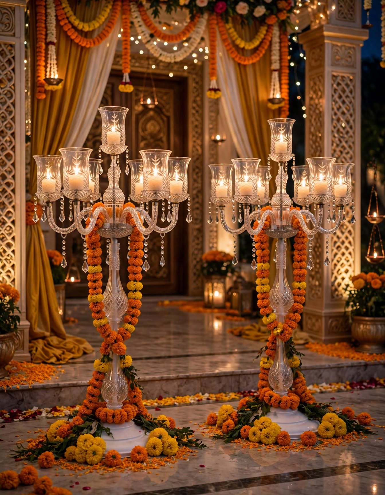 Luxury Crystal Chandelier Stand for Wedding and Event Decoration